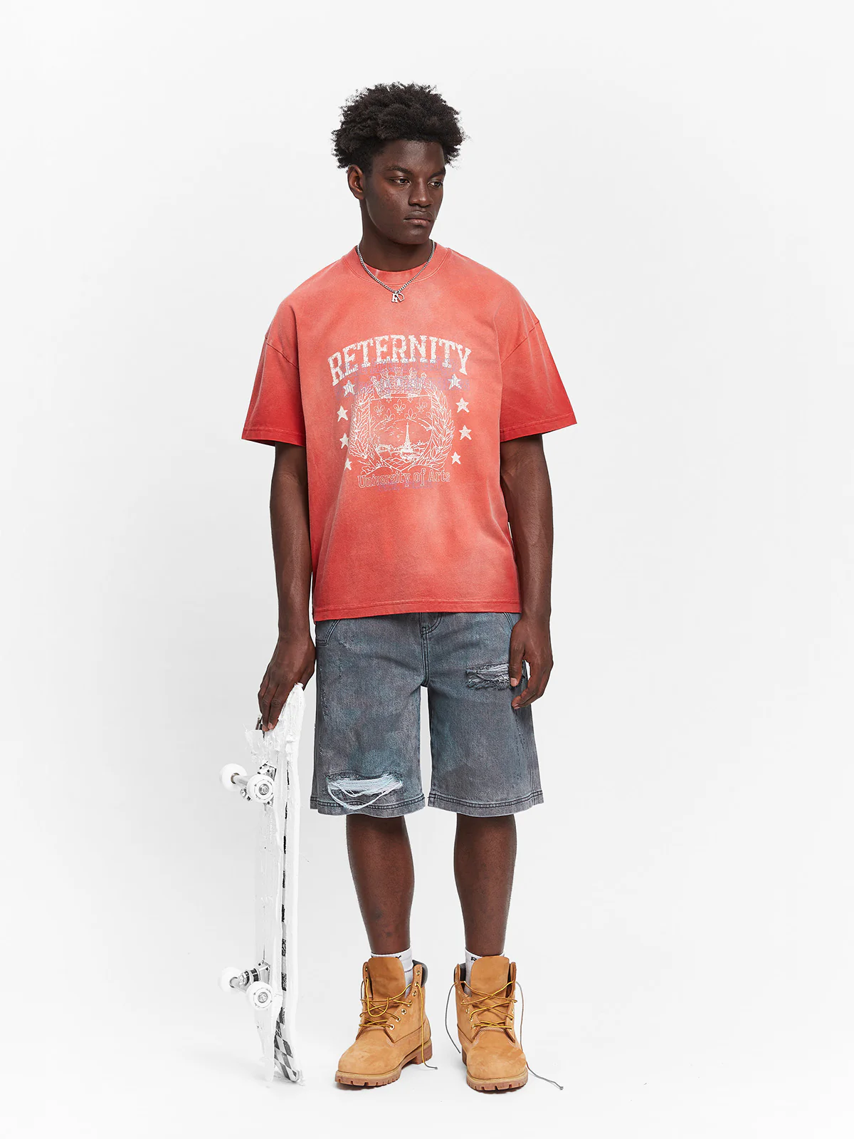 PAINTED ARTISAN SHORTS - WASHED GREY - Image 6