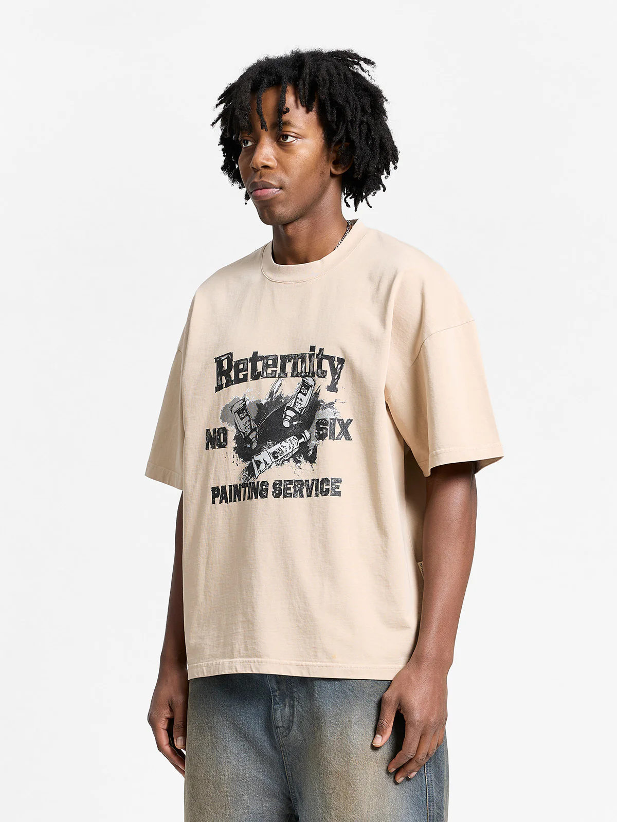 PAINTING SERVICE T-SHIRT - SAND - Image 3