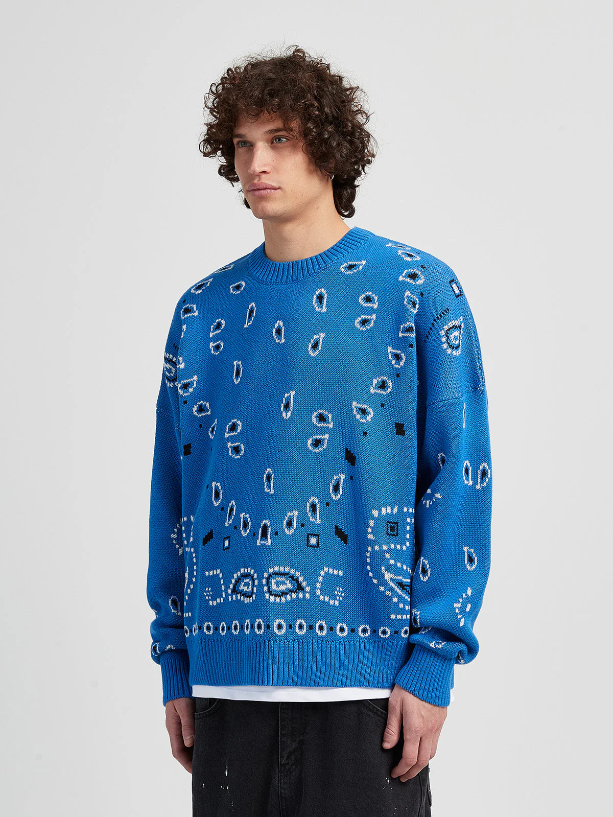 PAISLEY KNIT - ROYAL BLUE - Image 3