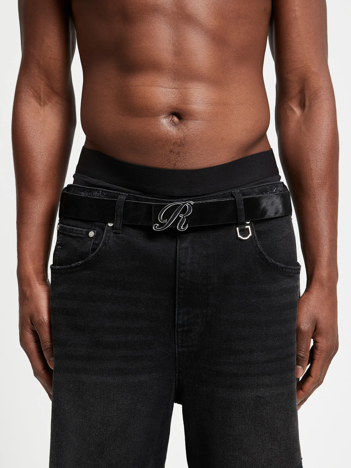 PONY FUR BELT - BLACK - Image 4
