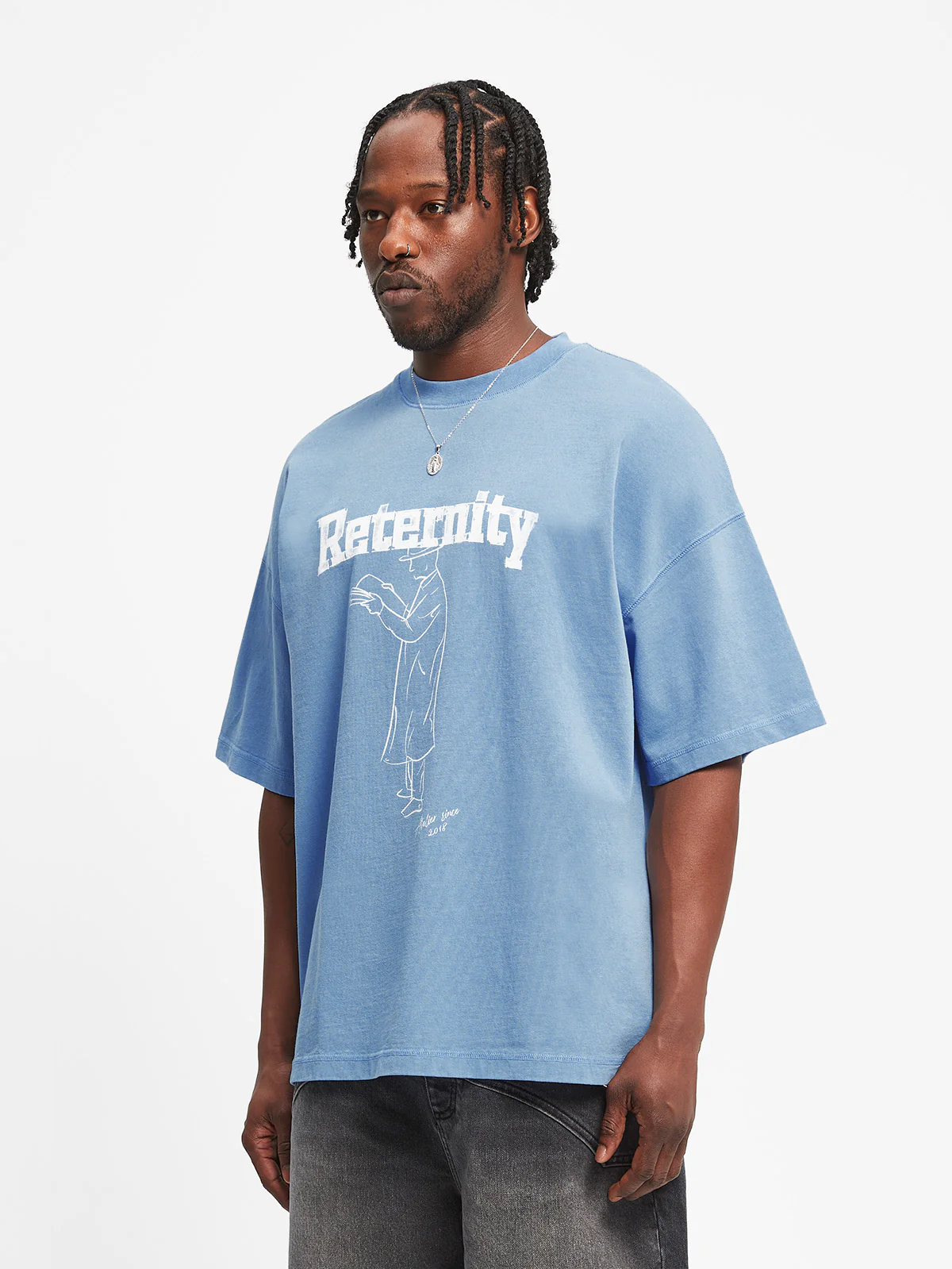 PROMENEUR T-SHIRT - WASHED BLUE - Image 3