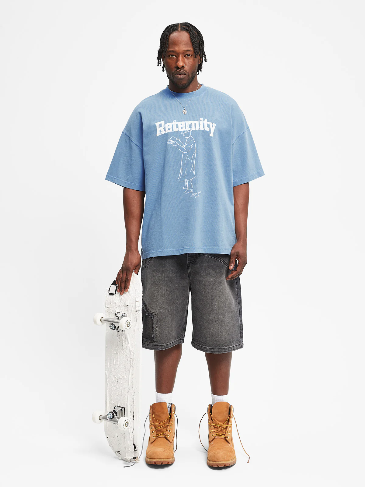PROMENEUR T-SHIRT - WASHED BLUE - Image 6