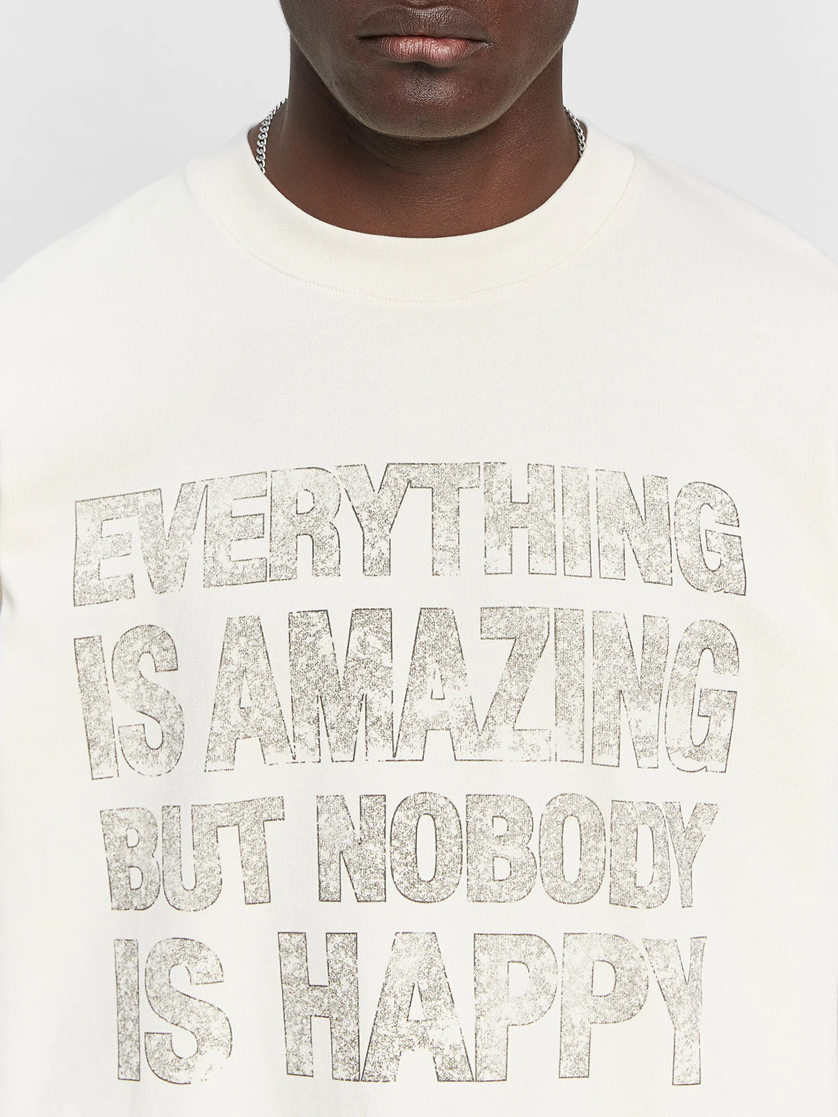 QUOTE T-SHIRT - CREAM - Image 7