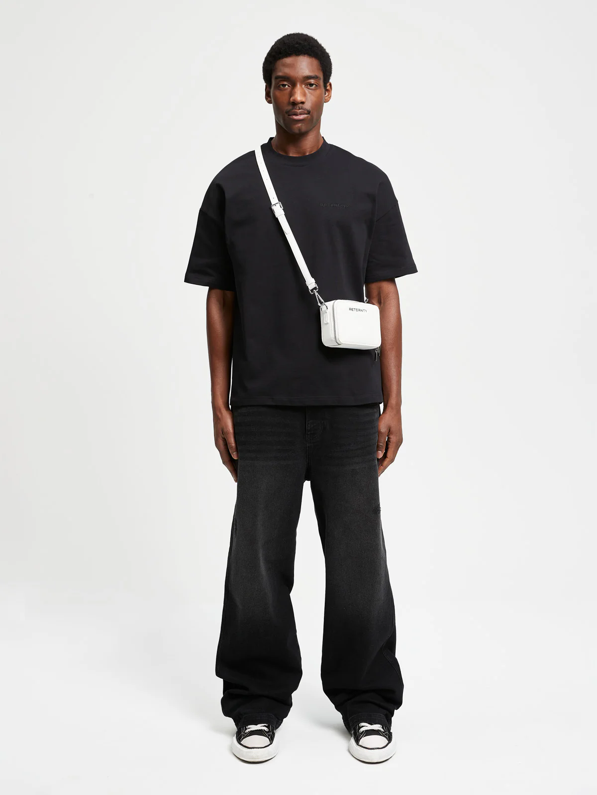 RETERNITY NYLON SHOULDER BAG - WHITE - Image 5