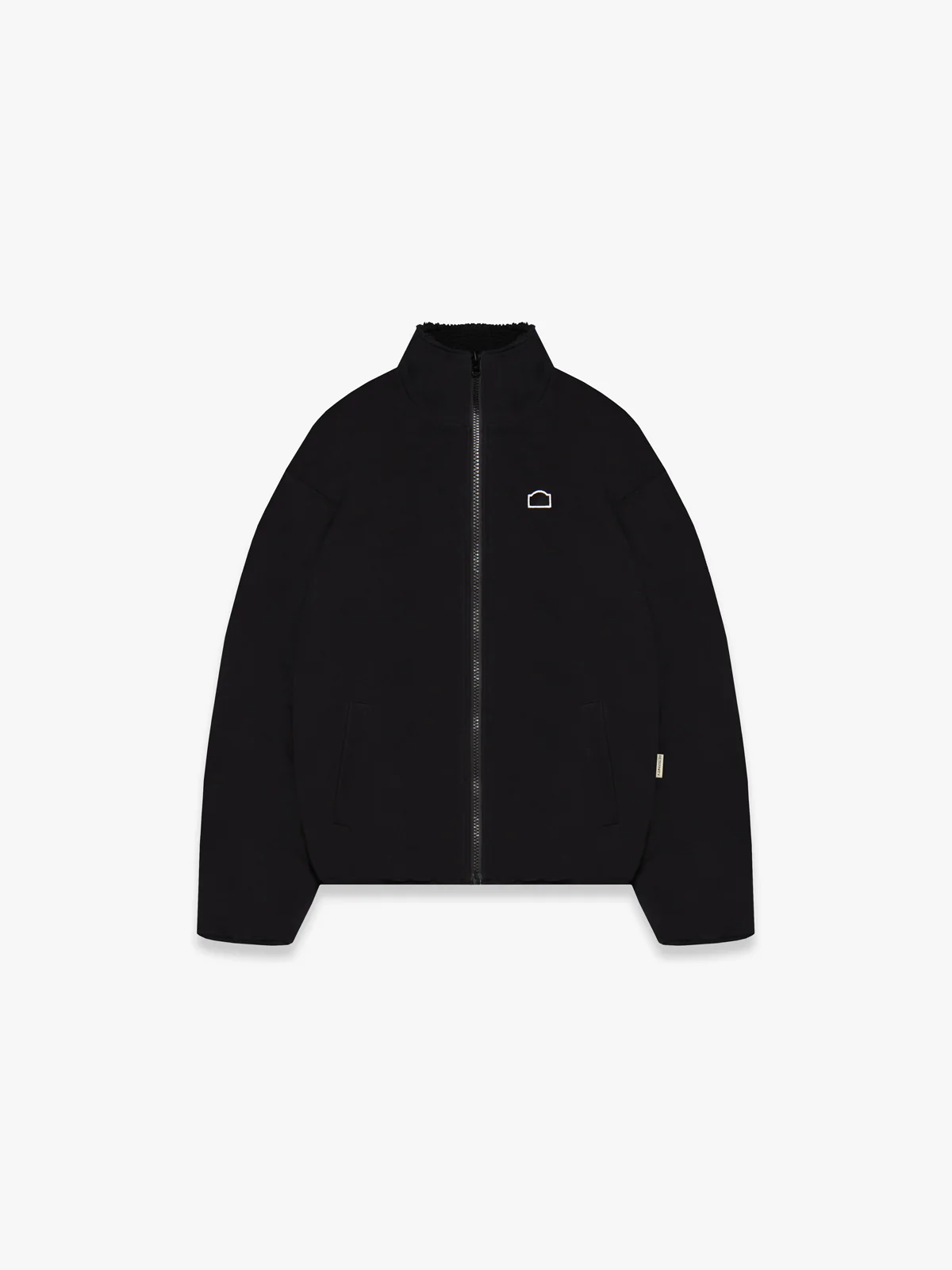 REVERSIBLE FLEECE JACKET - BLACK - Image 2