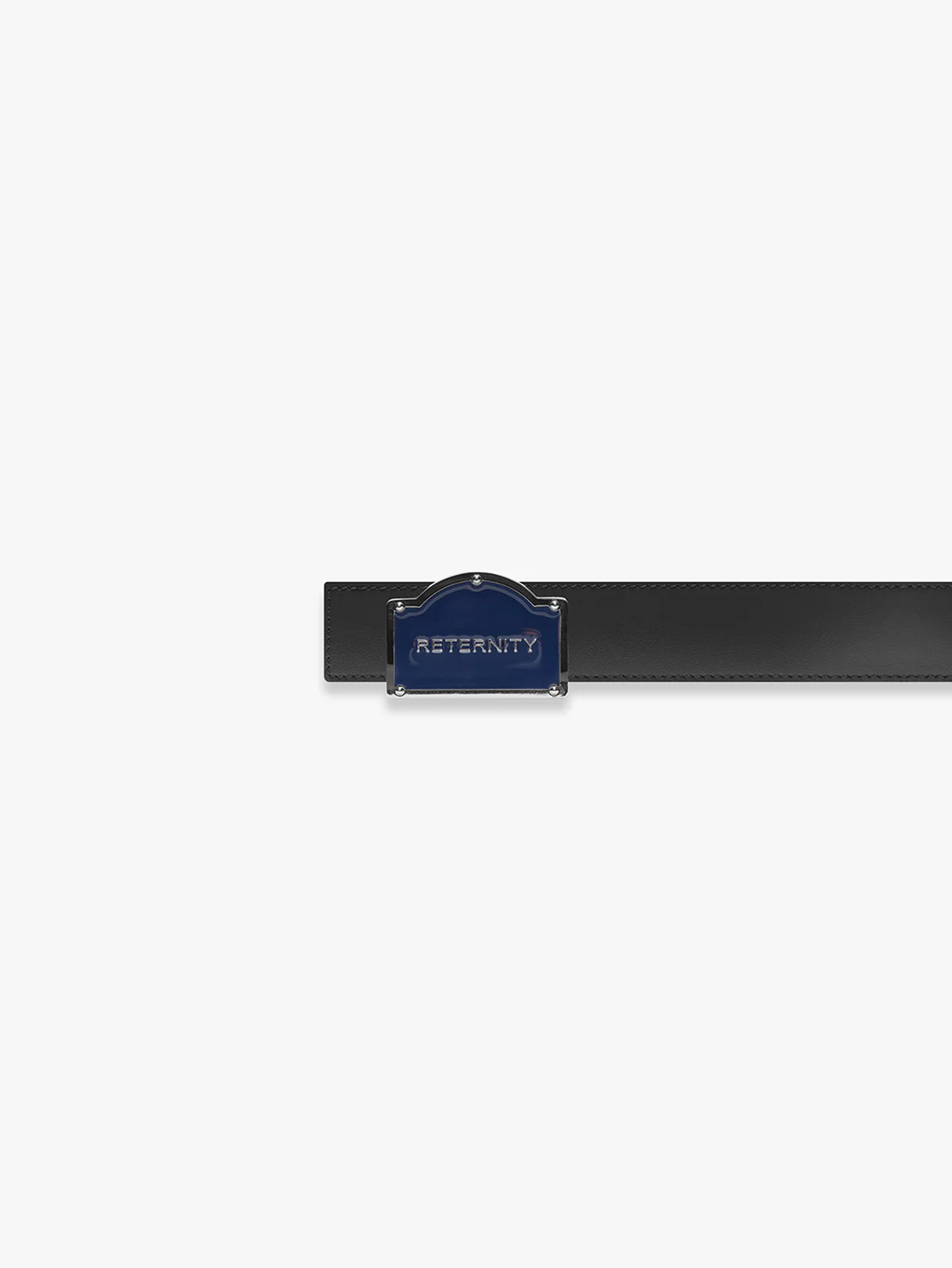 REVERSIBLE SIGNE BELT - BLACK/BLUE - Image 3