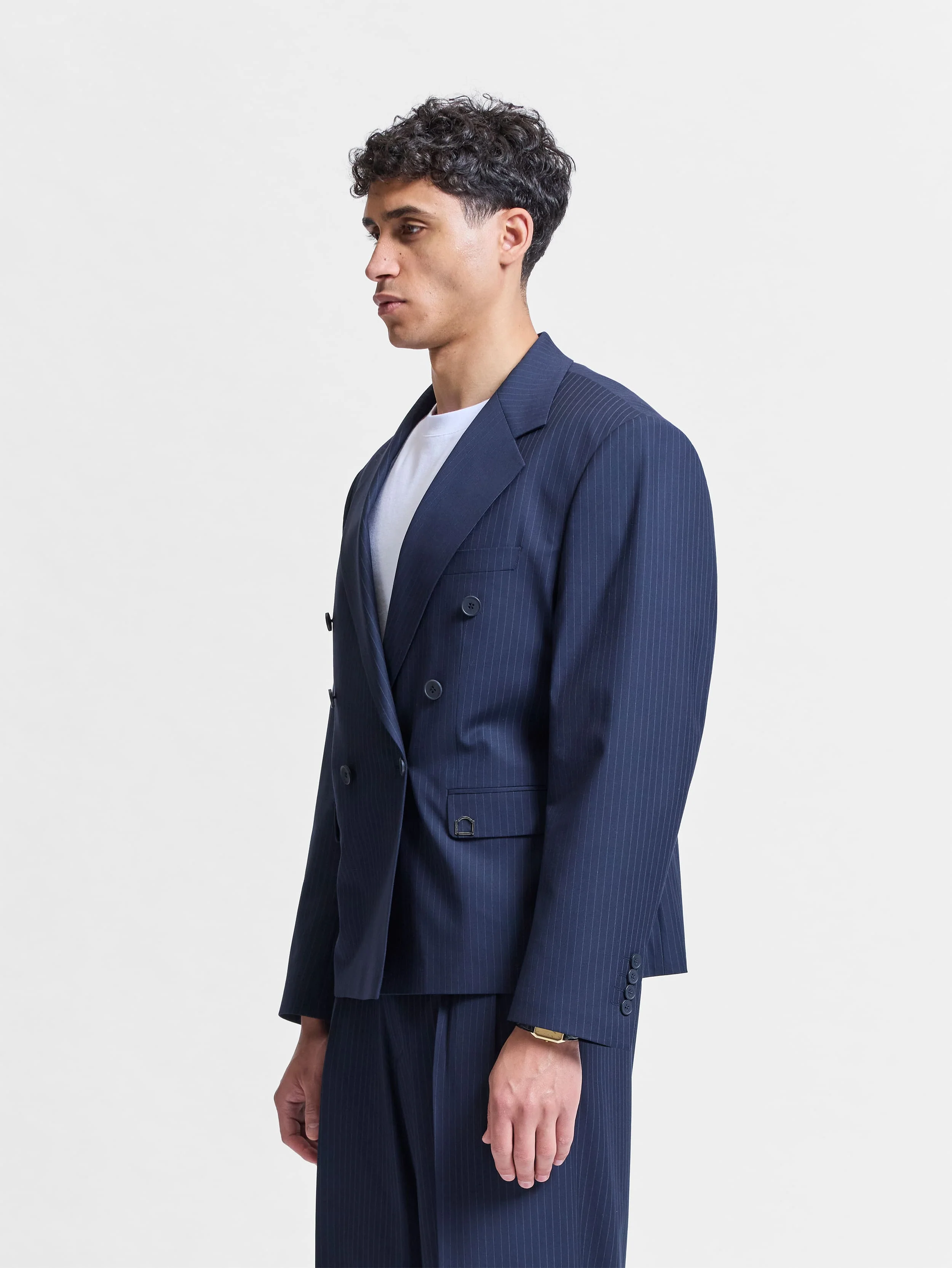 SIGNE BLAZER - PINSTRIPE BLUE - Image 3