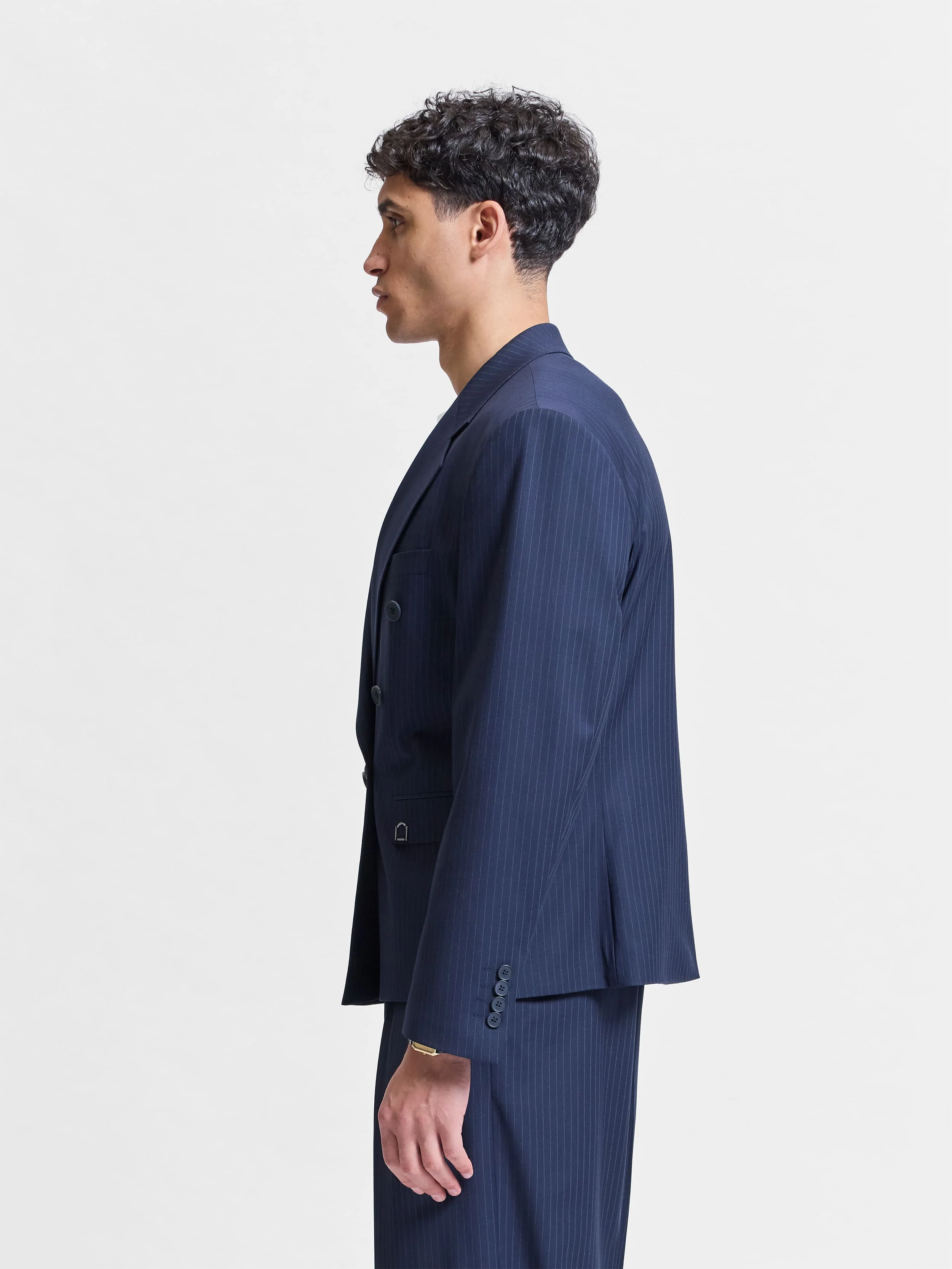 SIGNE BLAZER - PINSTRIPE BLUE - Image 4