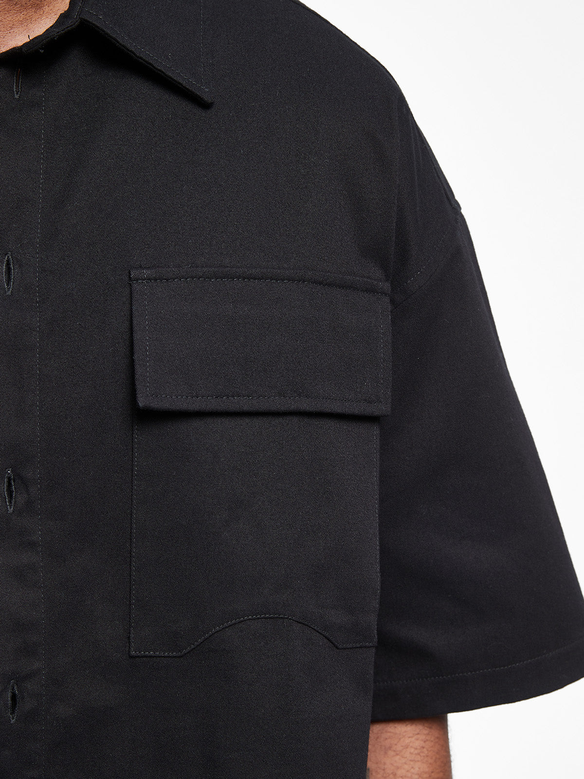 SIGNE BUTTON SHIRT - BLACK - Image 6