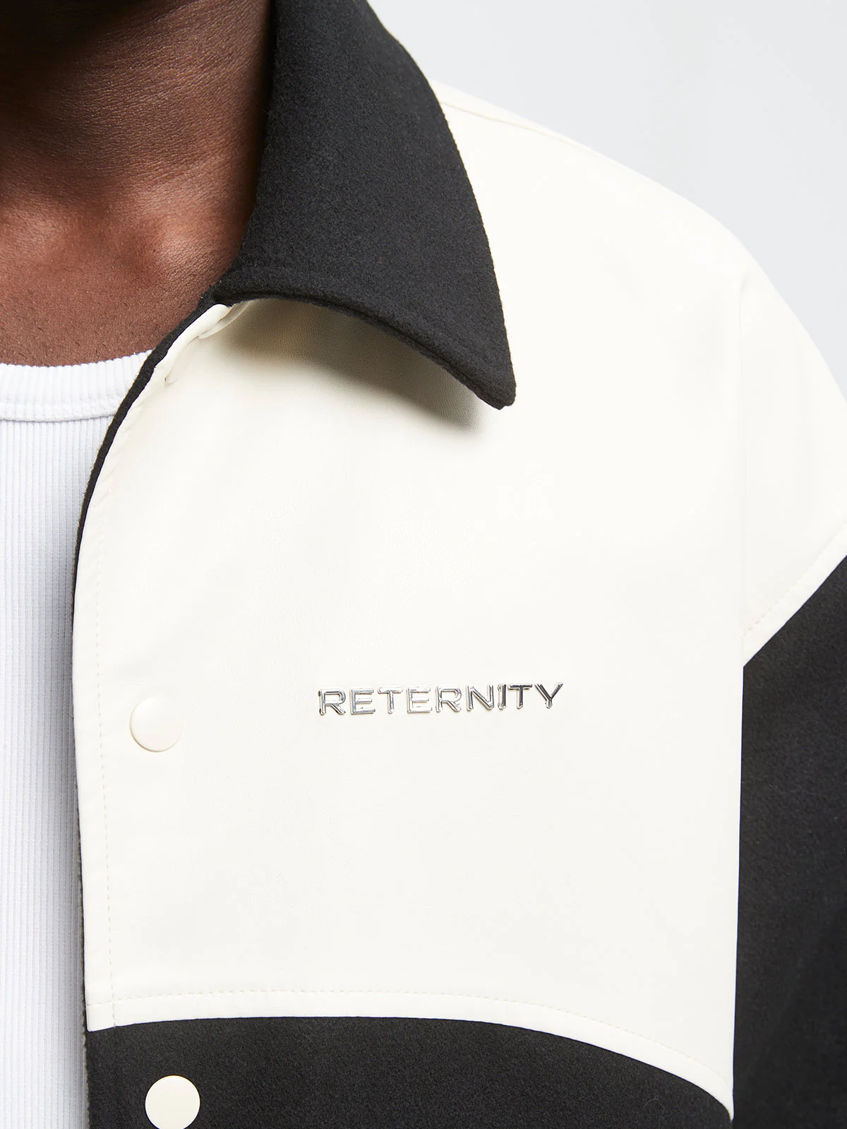 SIGNE VARSITY JACKET - CREAM/BLACK - Image 6