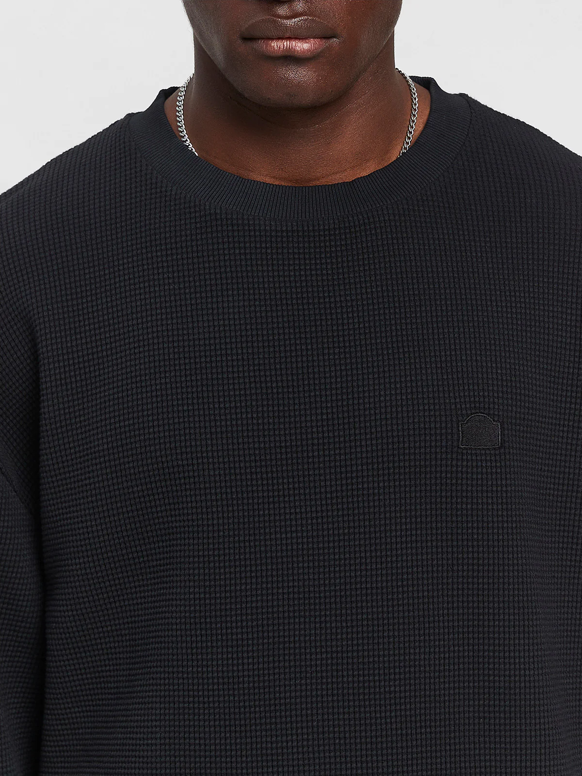 SIGNE WAFFLE LONGSLEEVE - BLACK - Image 8