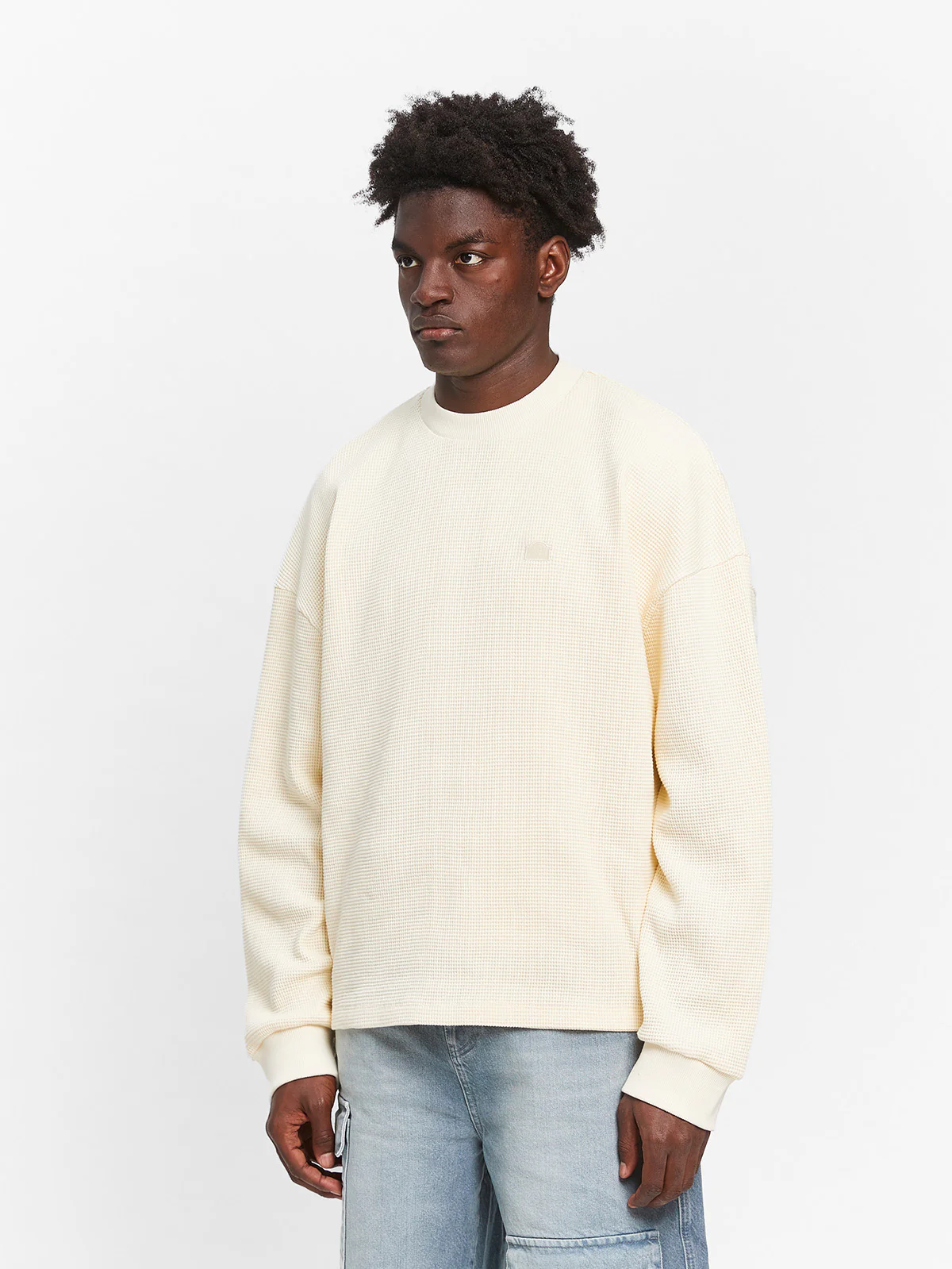 SIGNE WAFFLE LONGSLEEVE - CREAM - Image 4