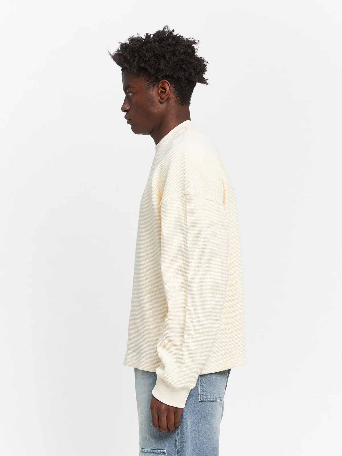 SIGNE WAFFLE LONGSLEEVE - CREAM - Image 5