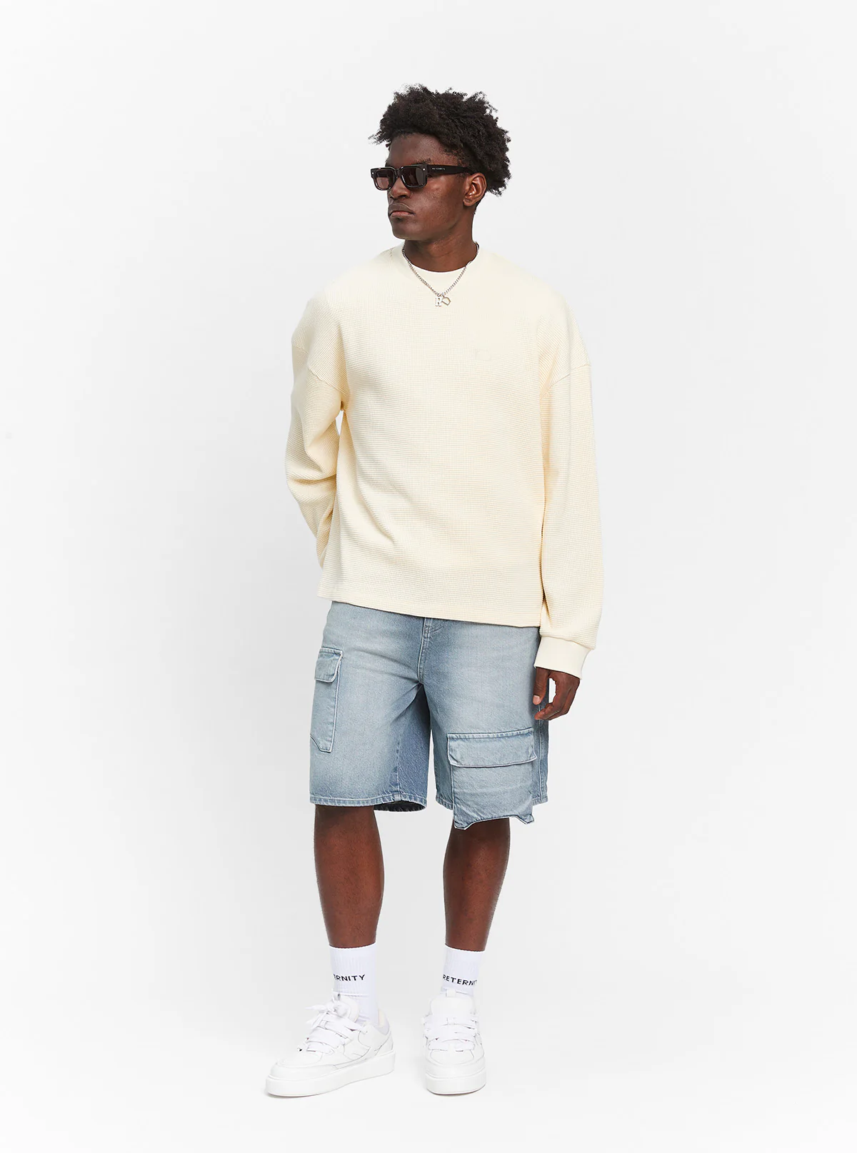 SIGNE WAFFLE LONGSLEEVE - CREAM - Image 7