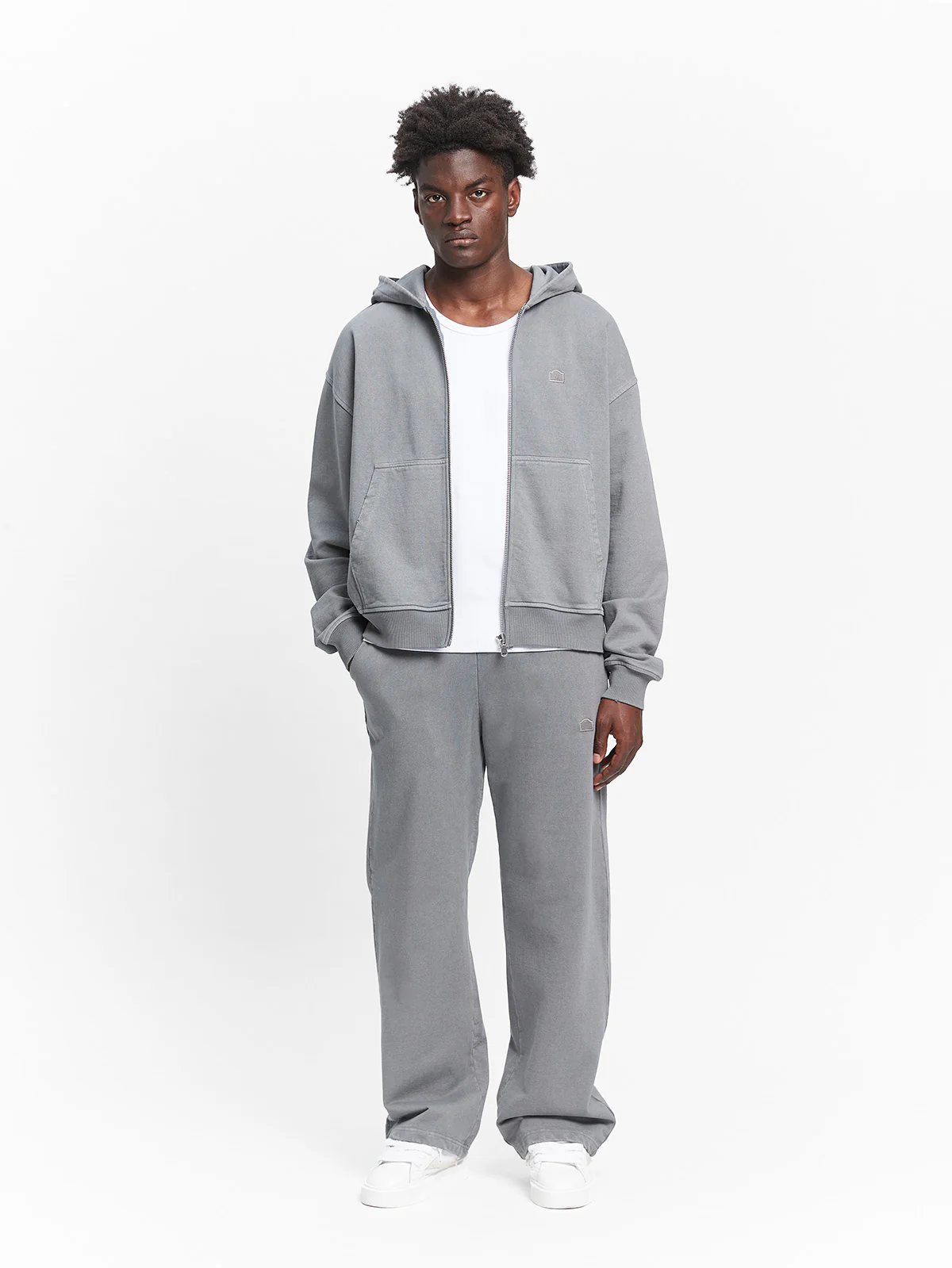SIGNE ZIP-HOODIE - WASHED GREY - Image 7
