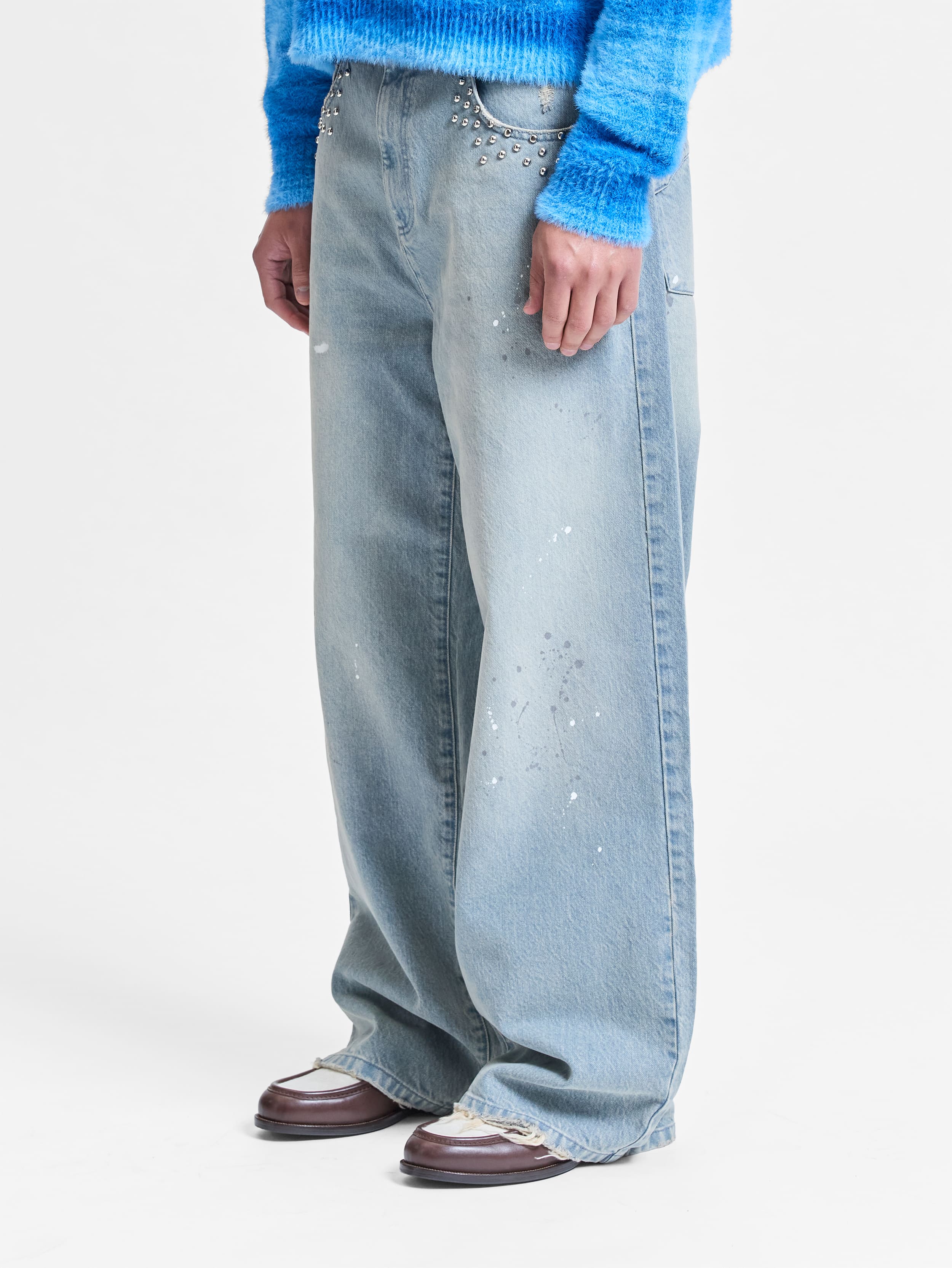STUDDED DENIM - LIGHT BLUE - Image 3