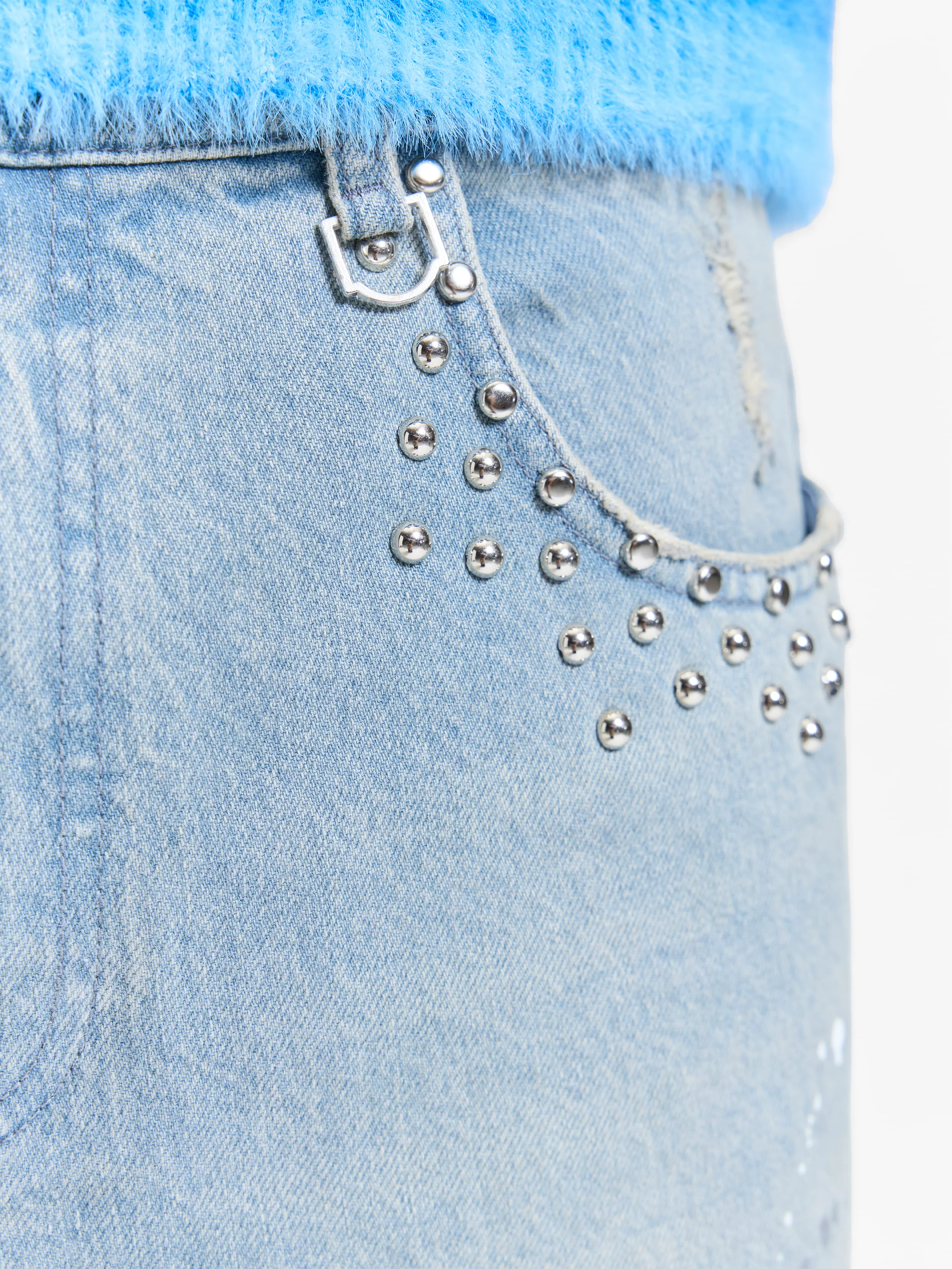 STUDDED DENIM - LIGHT BLUE - Image 7