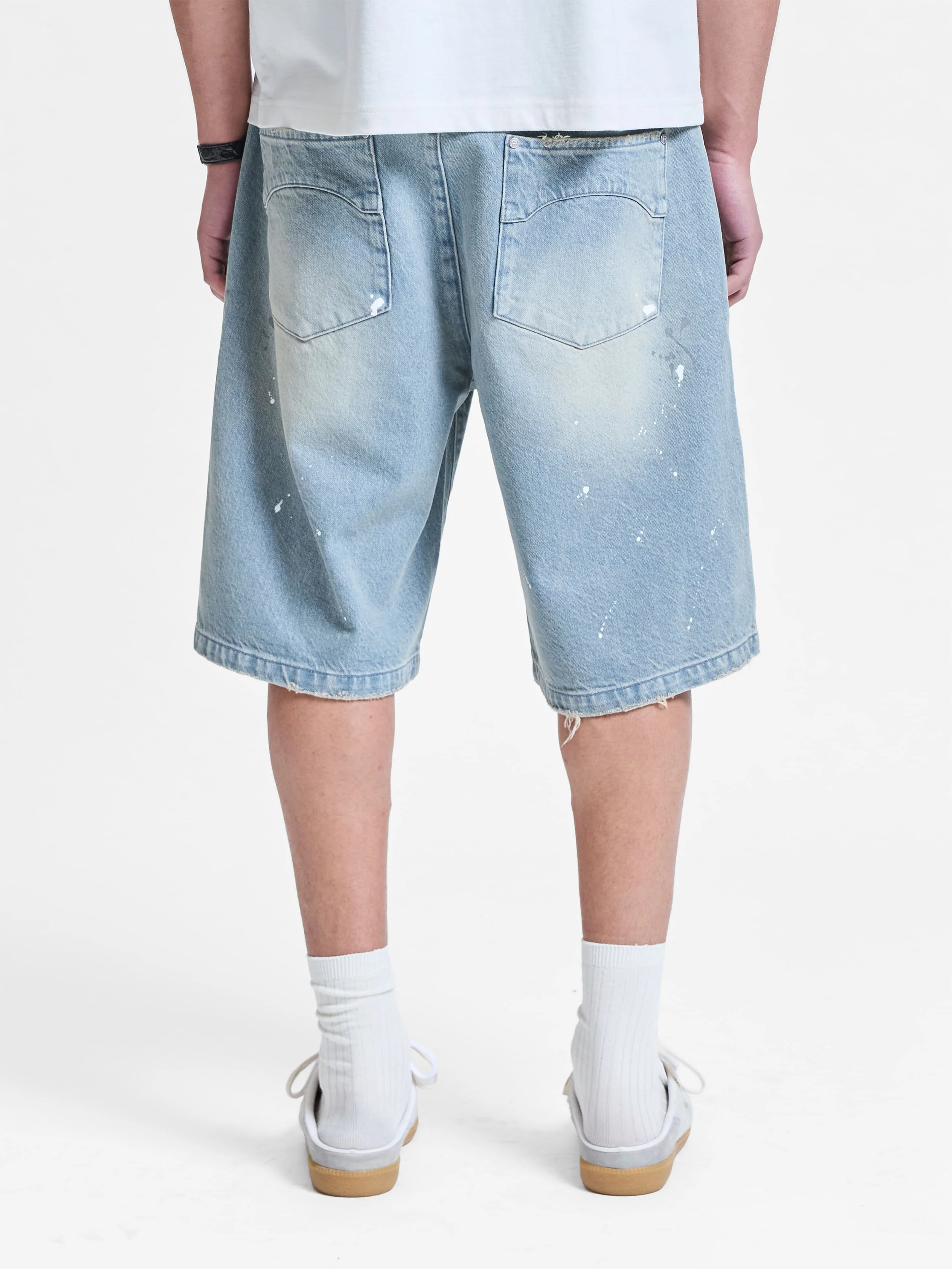 STUDDED JORTS - LIGHT BLUE - Image 5