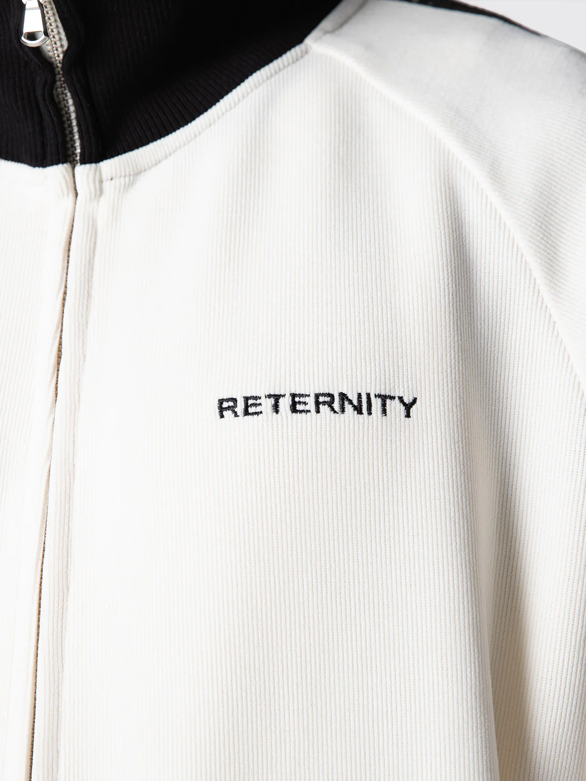 STUDIO KNIT TRACK JACKET - CREAM - Image 9