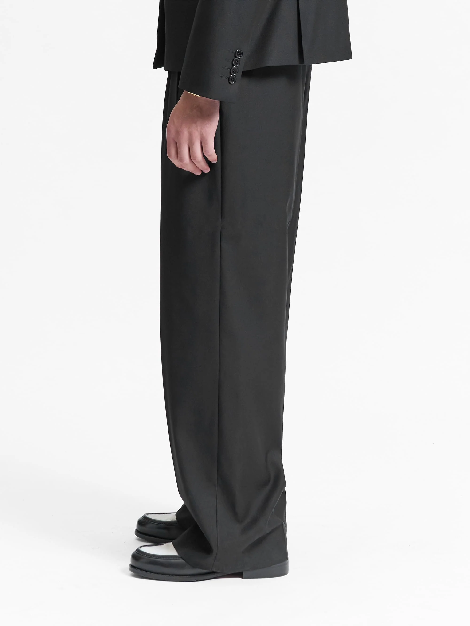 TAILORED BAGGY PANTS - BLACK - Image 4