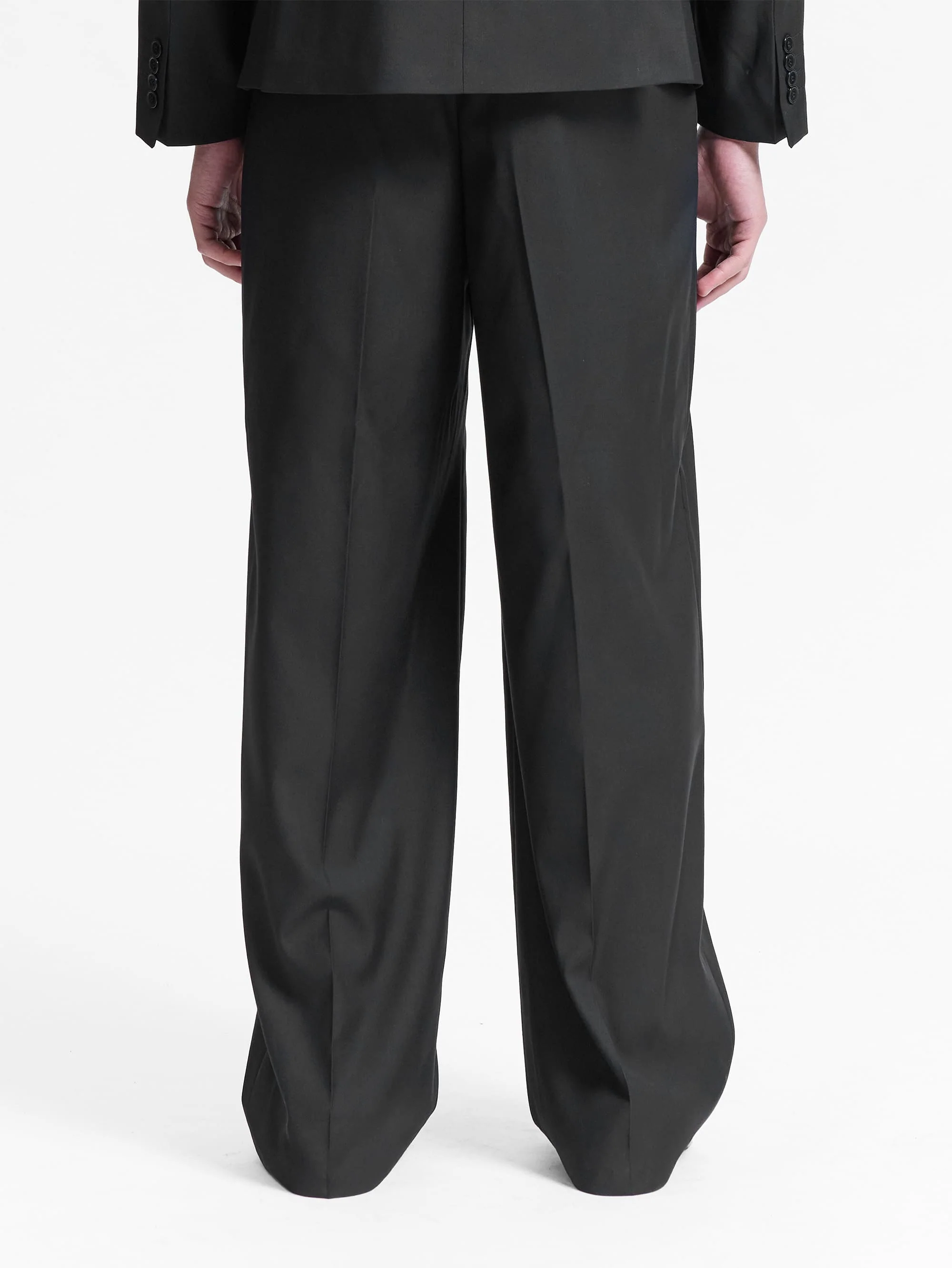 TAILORED BAGGY PANTS - BLACK - Image 5