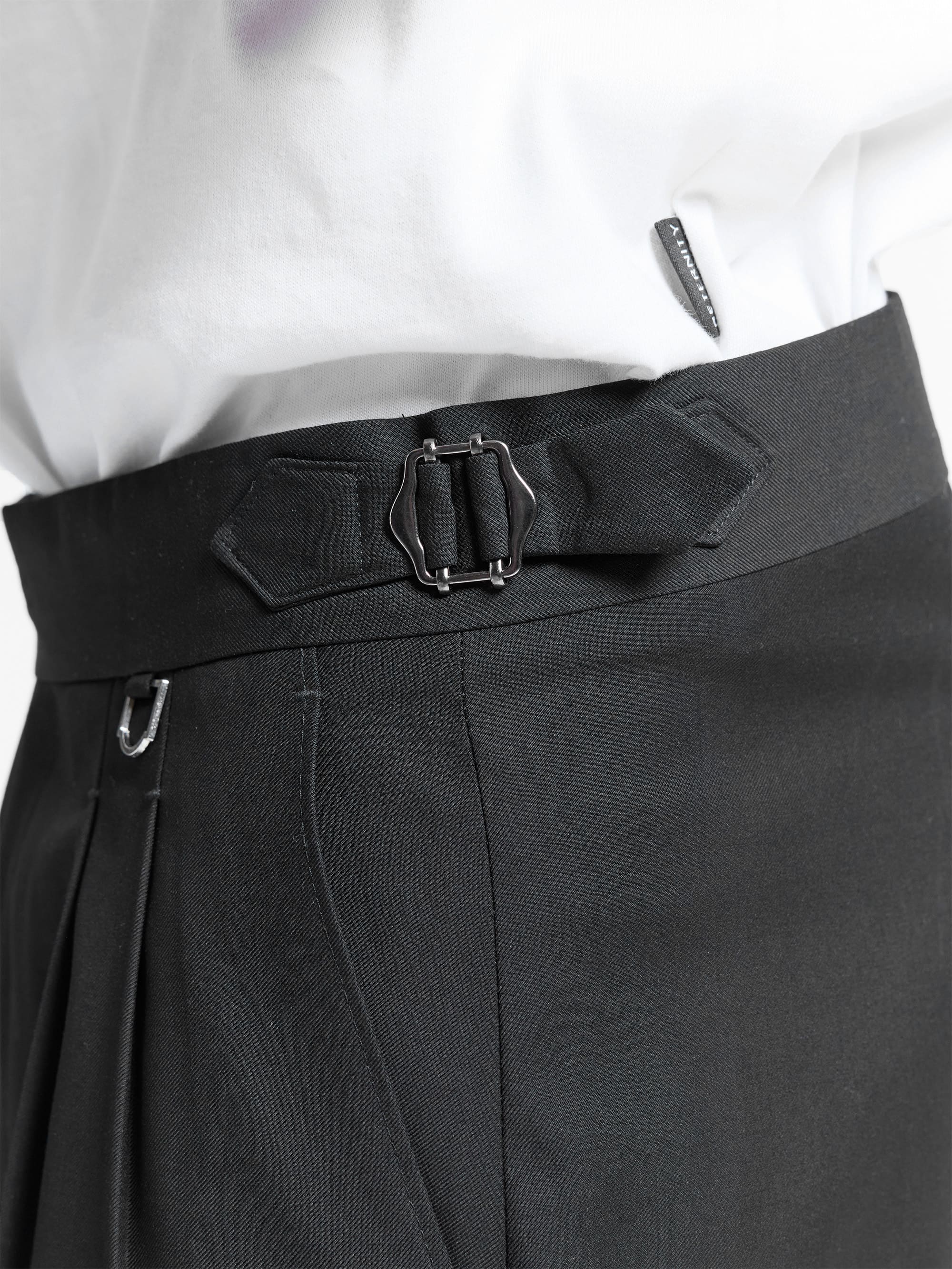 TAILORED BAGGY PANTS - BLACK - Image 7