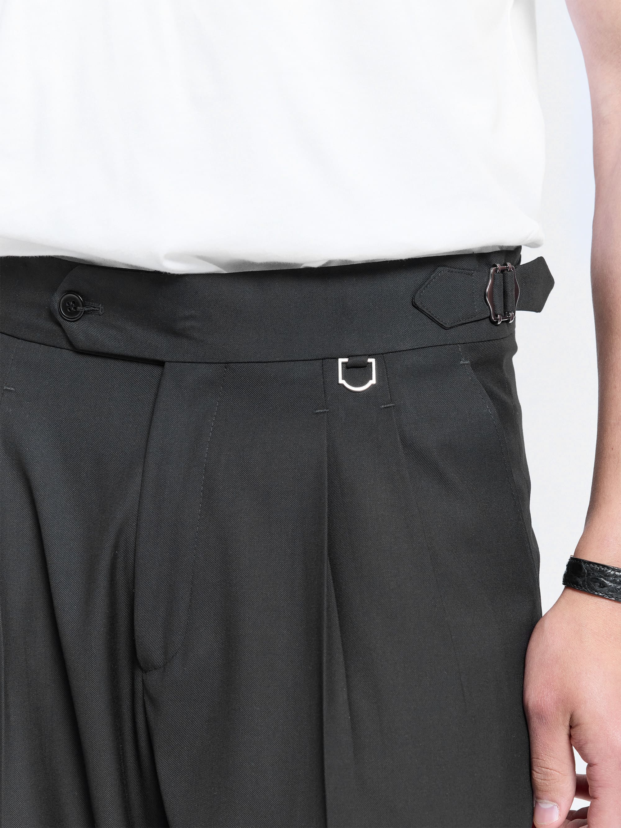 TAILORED BAGGY PANTS - BLACK - Image 8