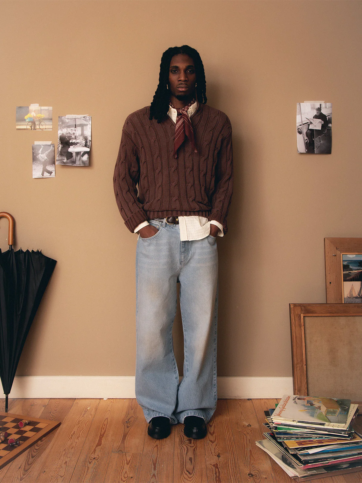 THE ART OF LIVING POLO KNIT - BROWN - Image 3