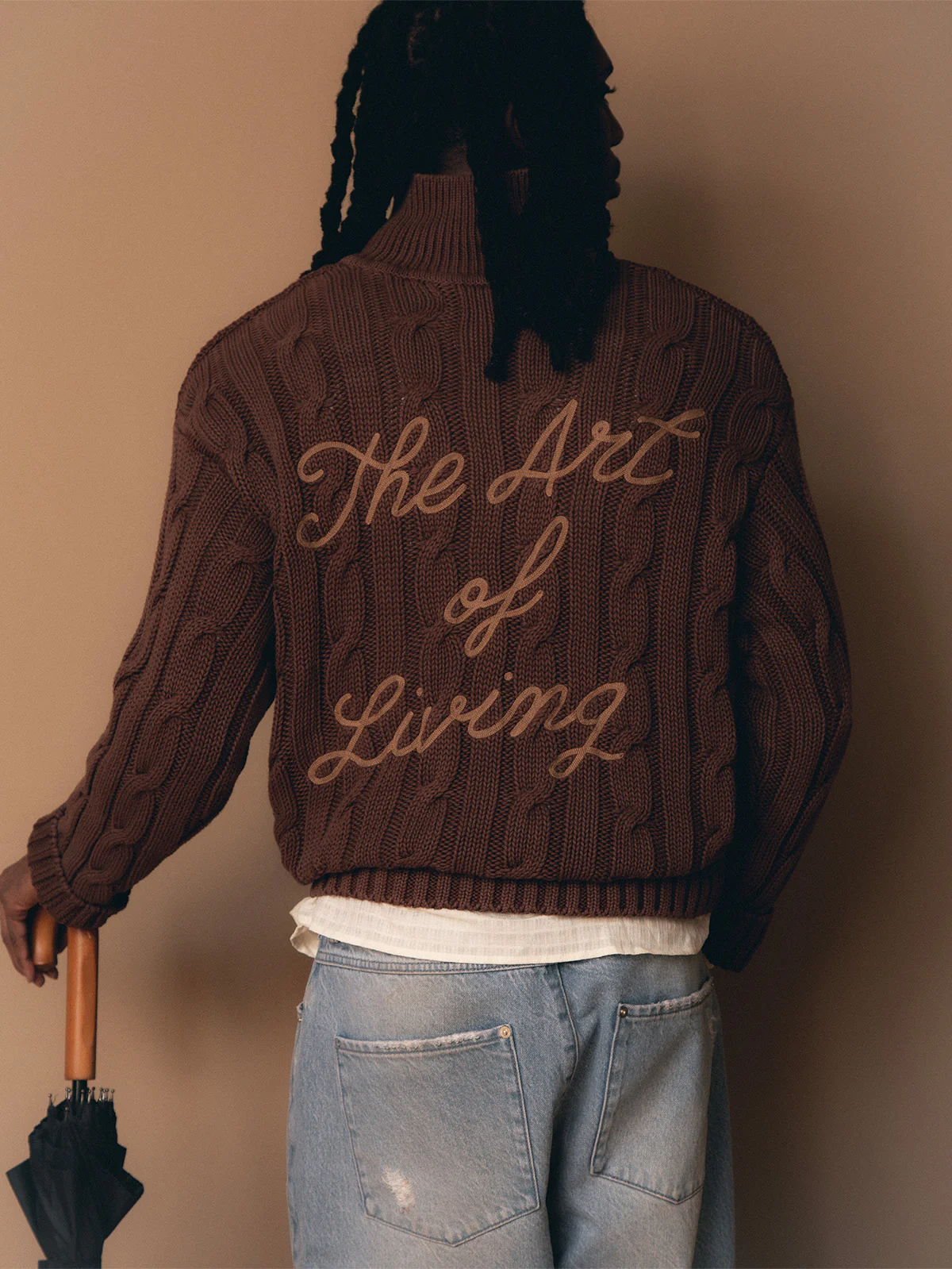 THE ART OF LIVING POLO KNIT - BROWN - Image 5