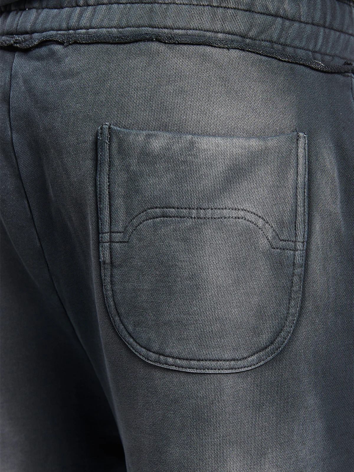 UNFINISHED COTTON SHORTS - WASHED BLACK - Image 9