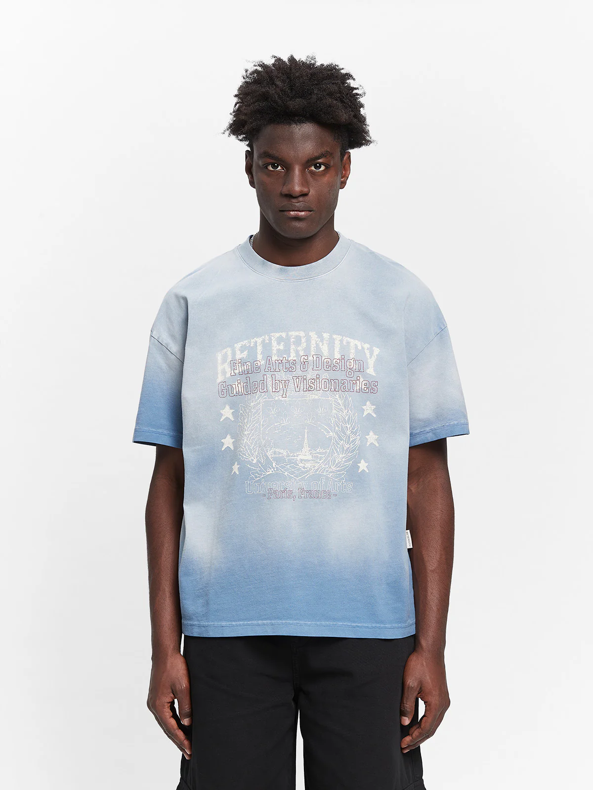 UNIVERSITY T-SHIRT - HEAVY BLEACHED BLUE - Image 3