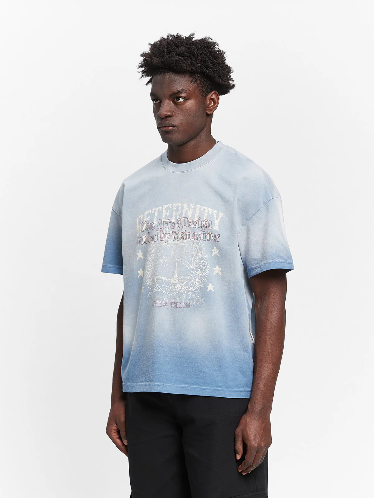 UNIVERSITY T-SHIRT - HEAVY BLEACHED BLUE - Image 4