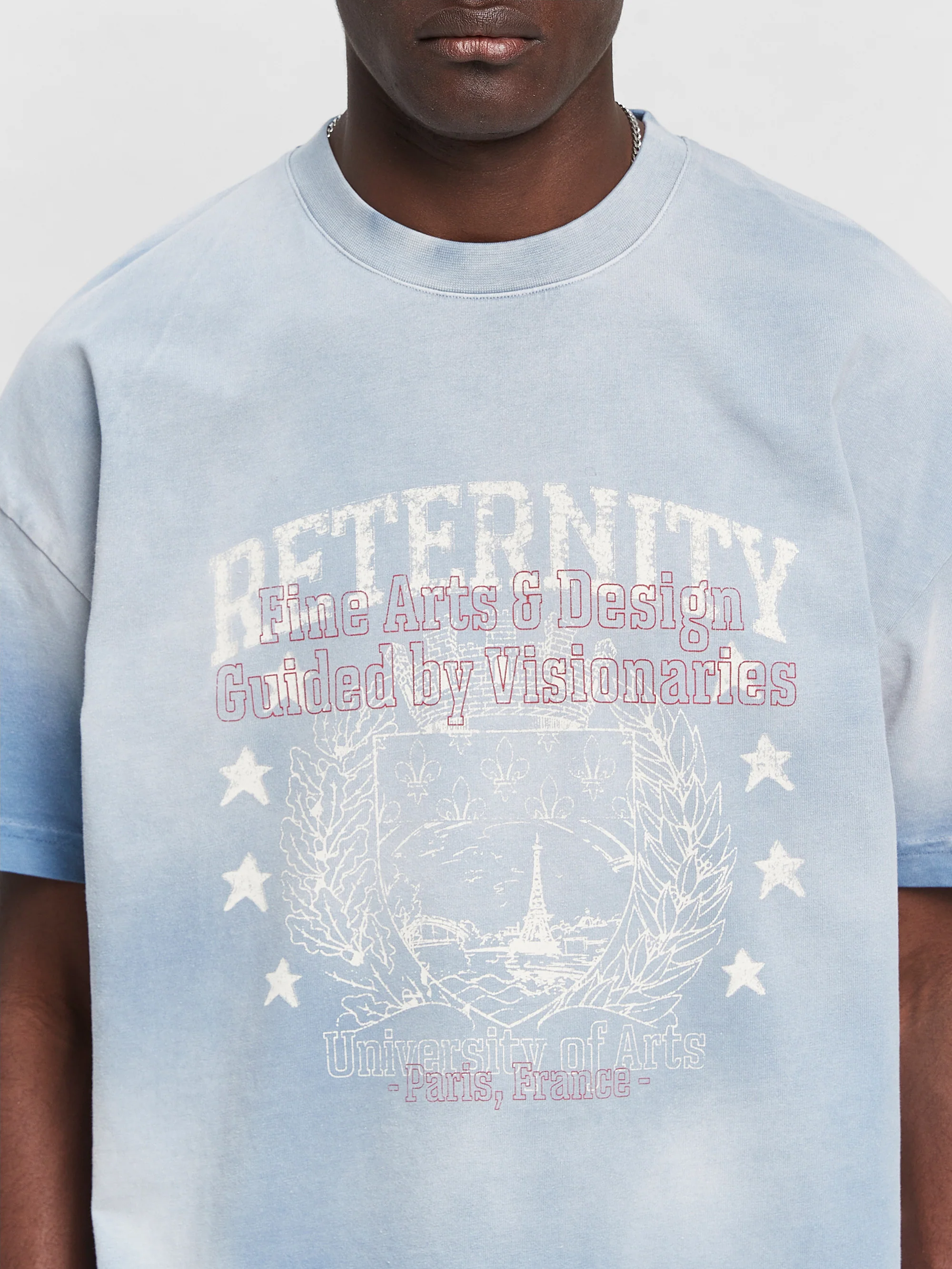 UNIVERSITY T-SHIRT - HEAVY BLEACHED BLUE - Image 8