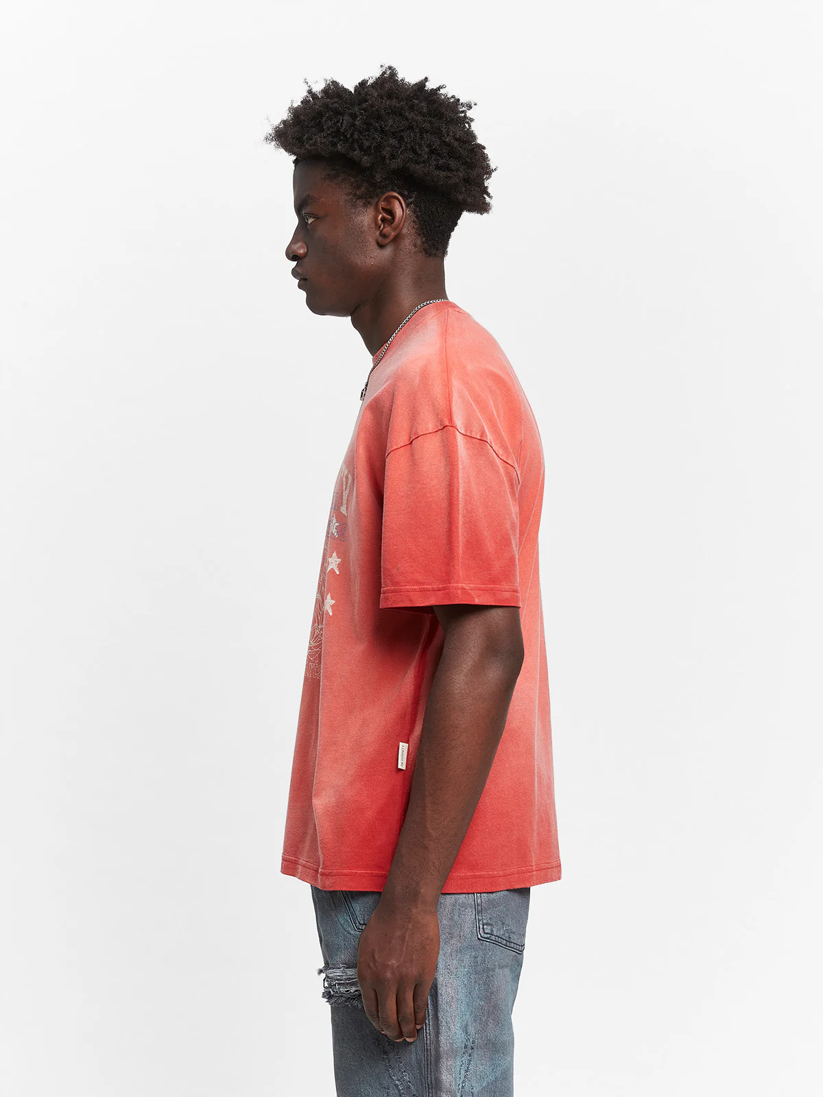 UNIVERSITY T-SHIRT - HEAVY BLEACHED RED - Image 4