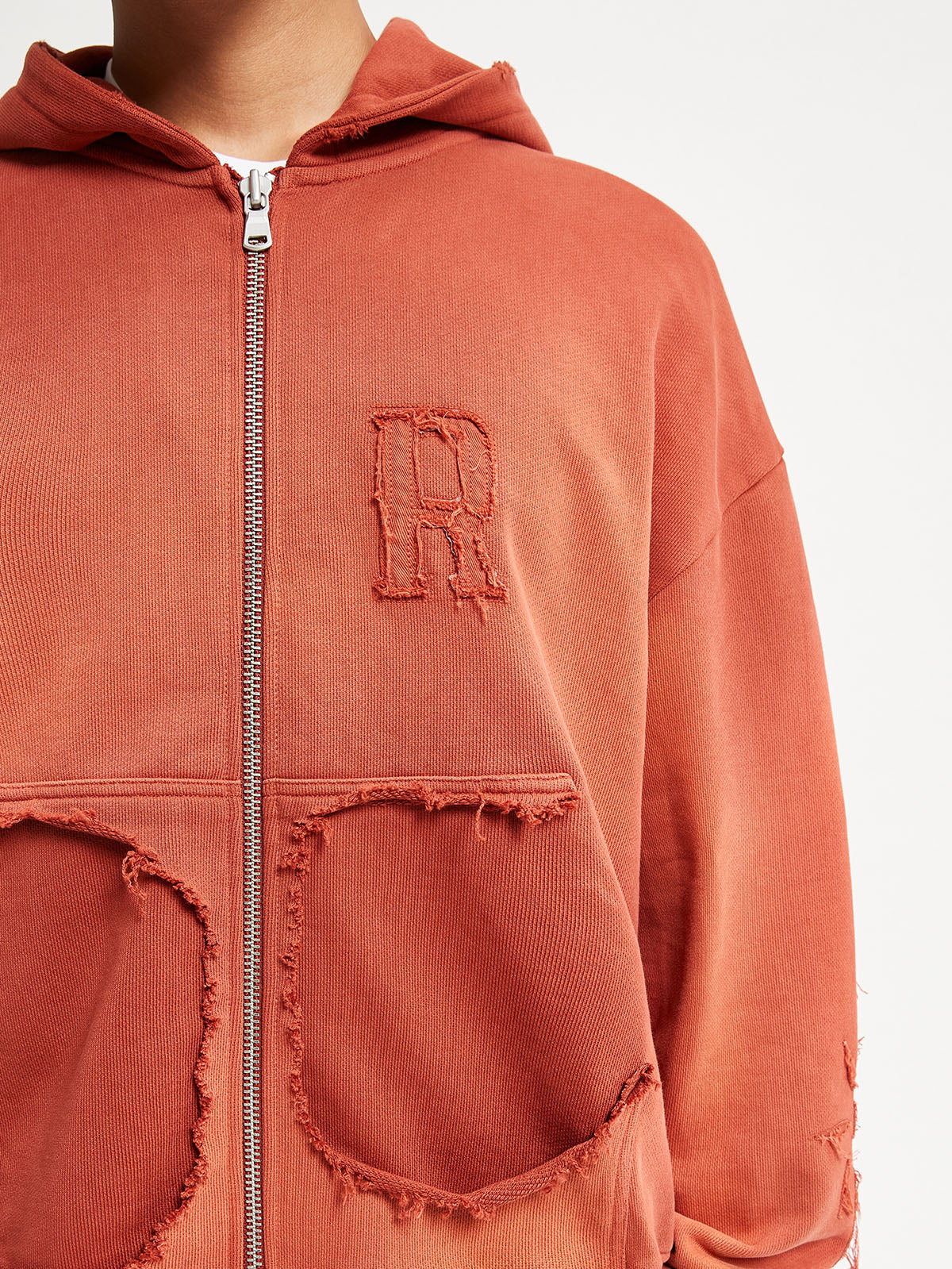 VINTAGE ZIP HOODIE - WASHED RED - Image 7