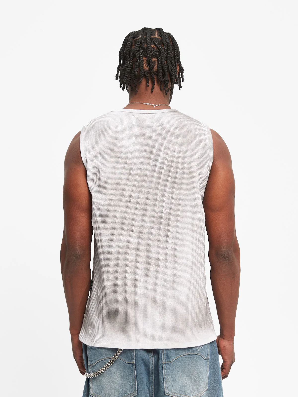 WAFFLE TANK TOP - FADED GREY - Image 5