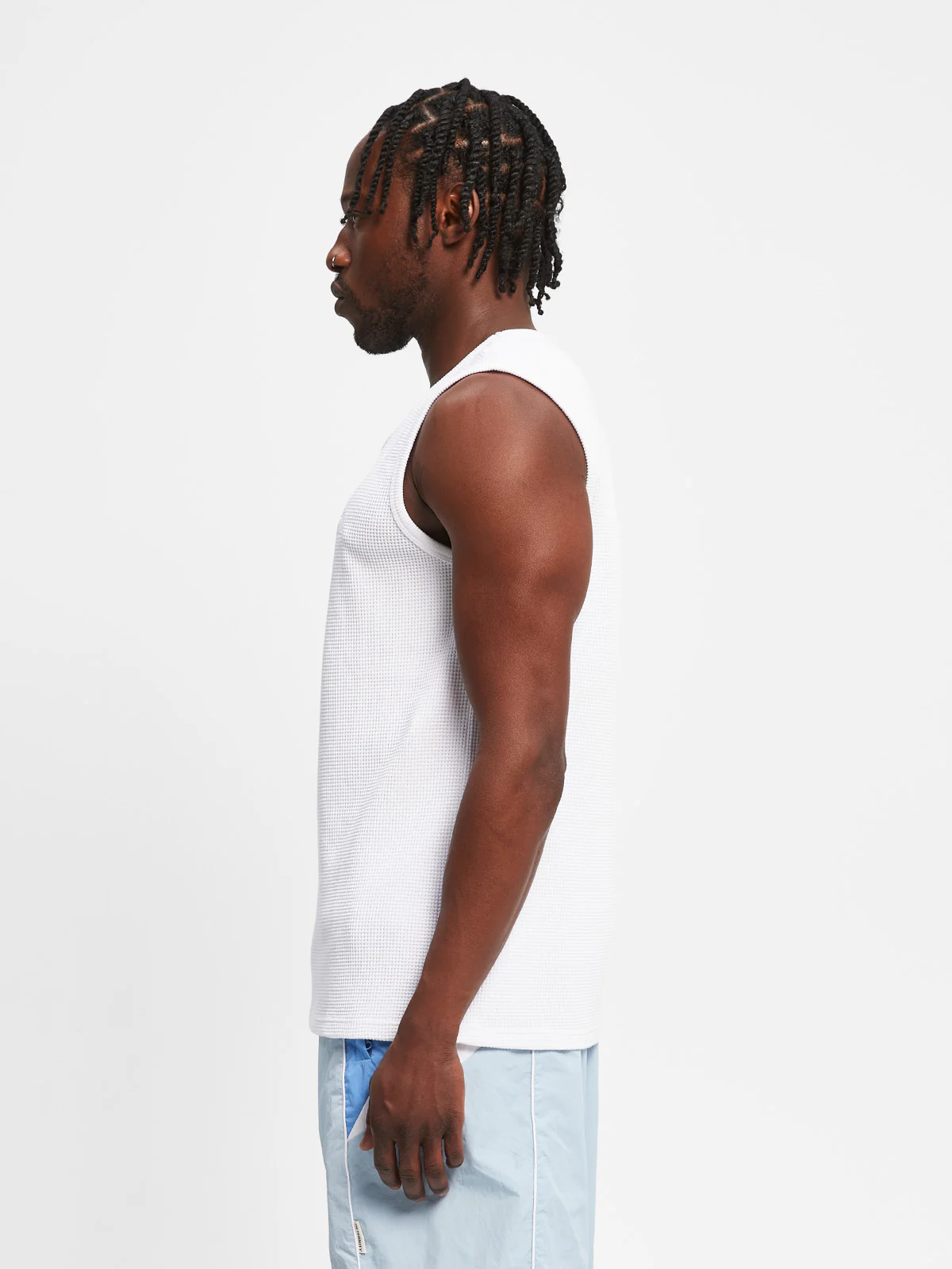 WAFFLE TANK TOP - WHITE - Image 4