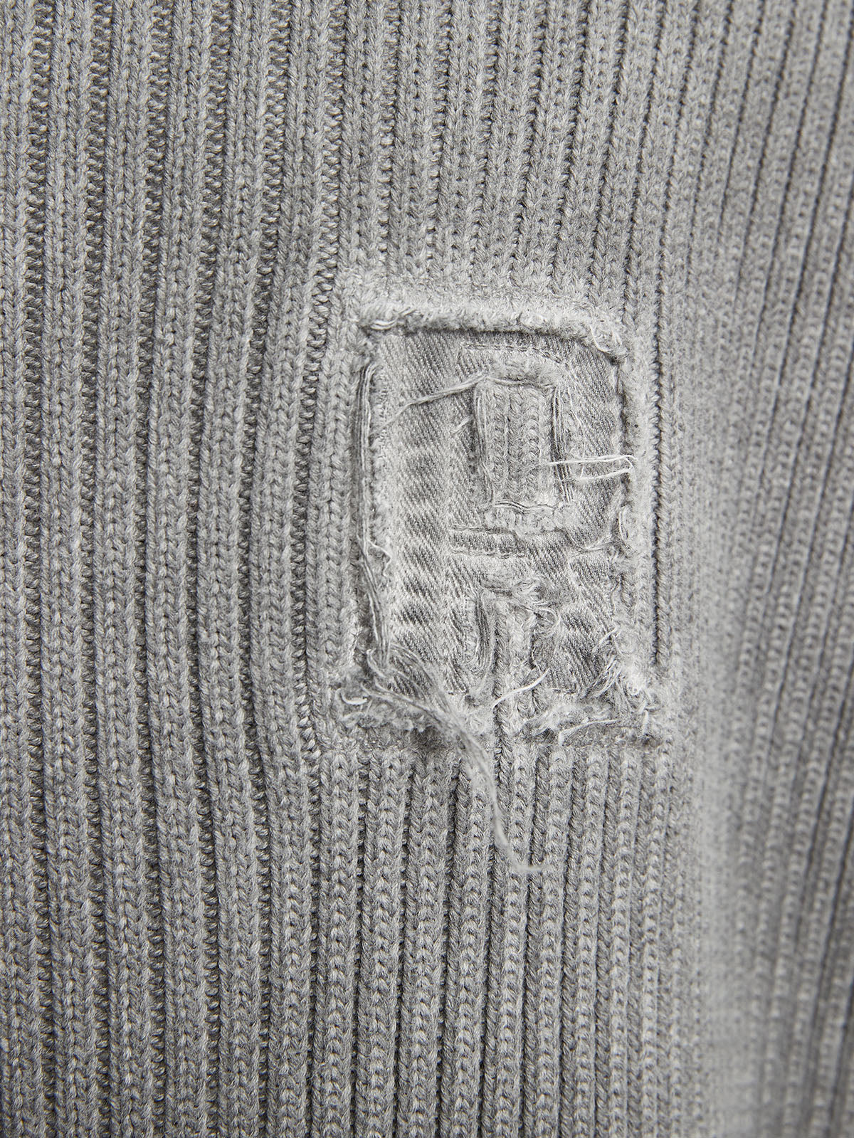 WASHED KNIT HALF ZIP - GREY - Image 8