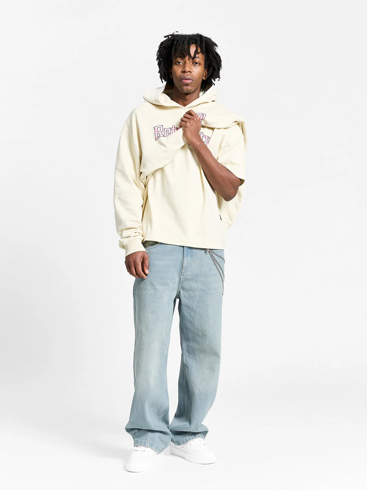 WATERCOLOR HOODIE - CREAM - Image 6