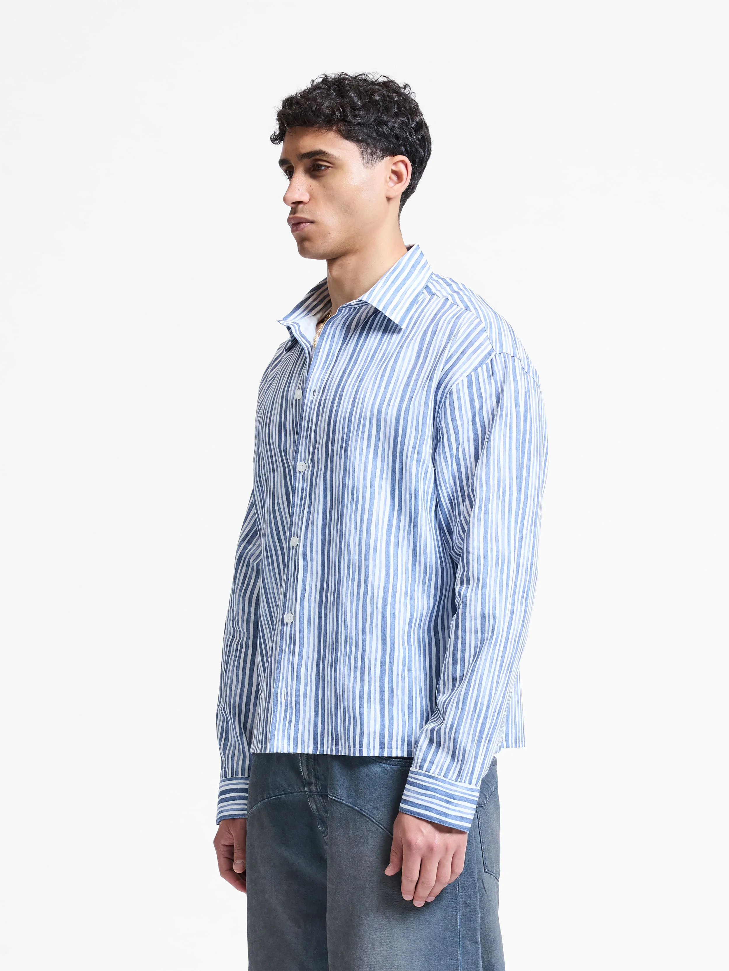 WATERCOLOR SHIRT - BLUE - Image 3