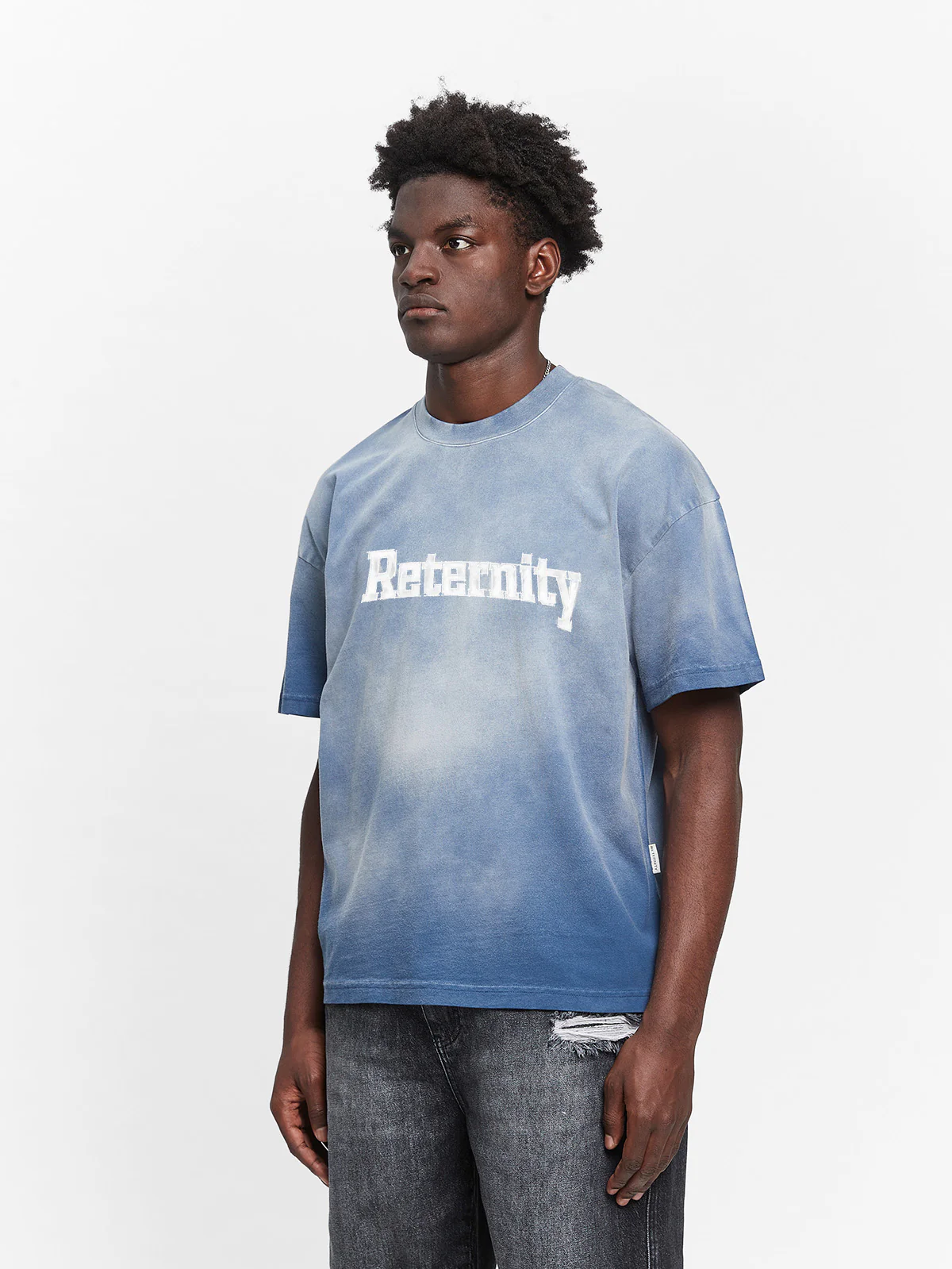 WATERCOLOR T-SHIRT - WASHED BLUE - Image 3