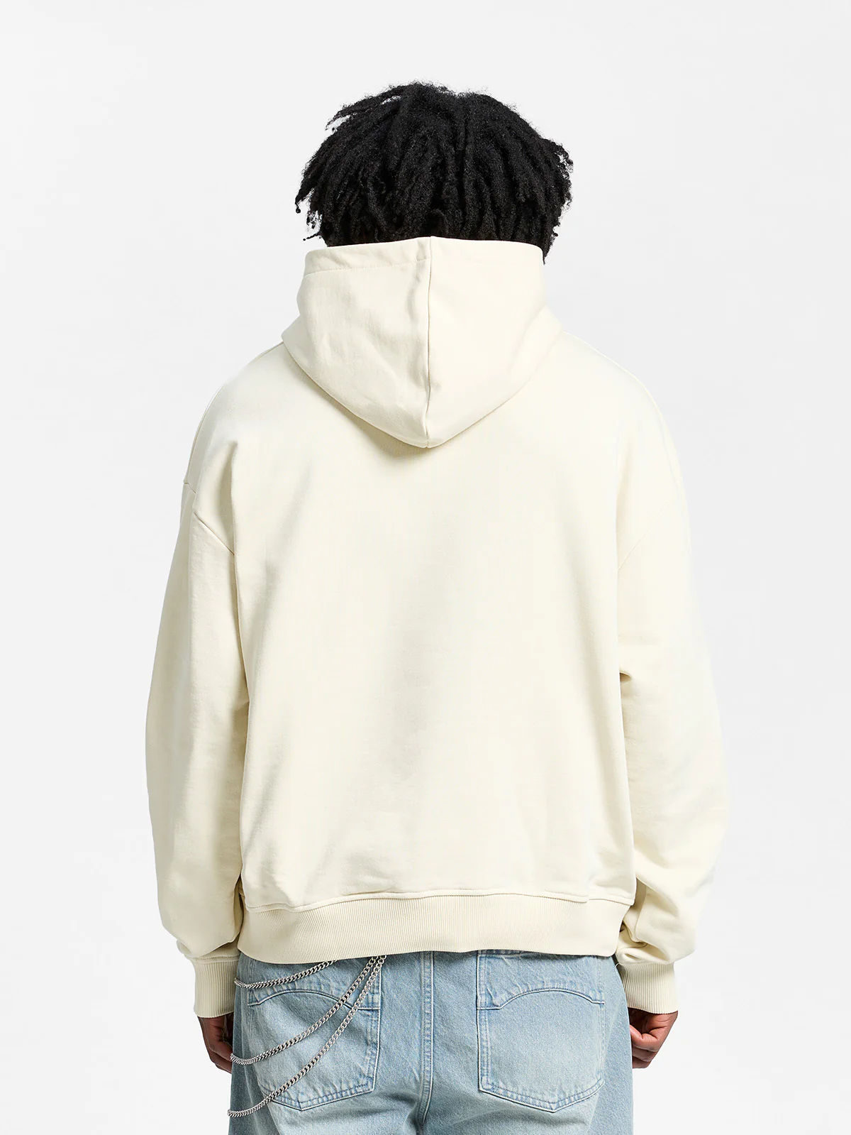 WATERCOLOR ZIP-HOODIE - CREAM - Image 5