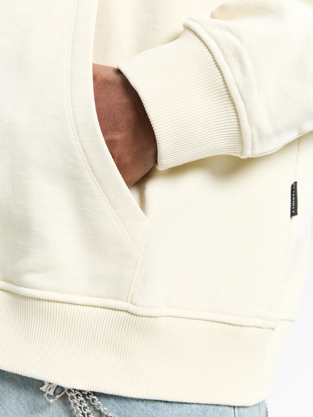 WATERCOLOR ZIP-HOODIE - CREAM - Image 7