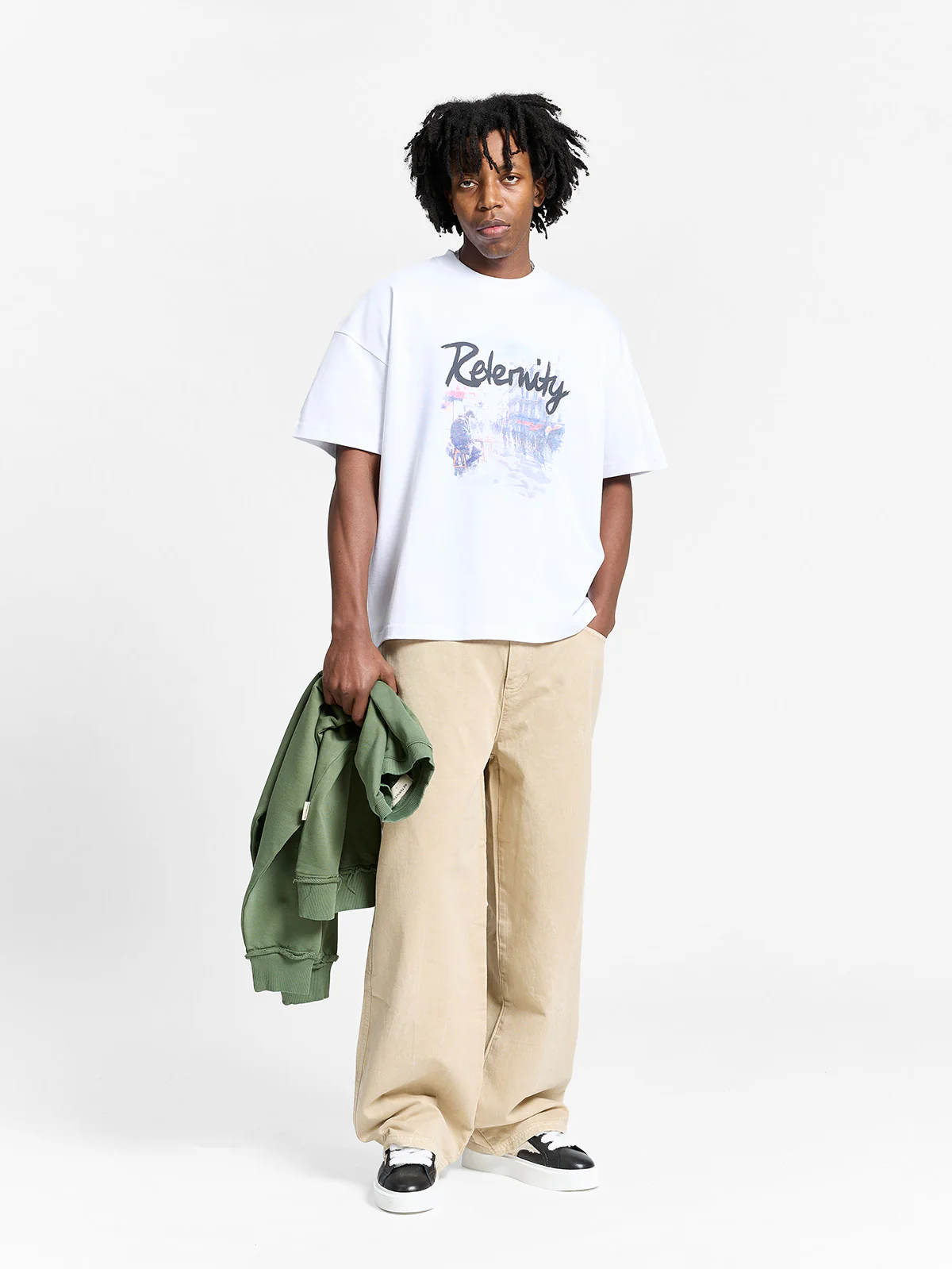 WRINKLED CANVAS PANTS - SAND - Image 6
