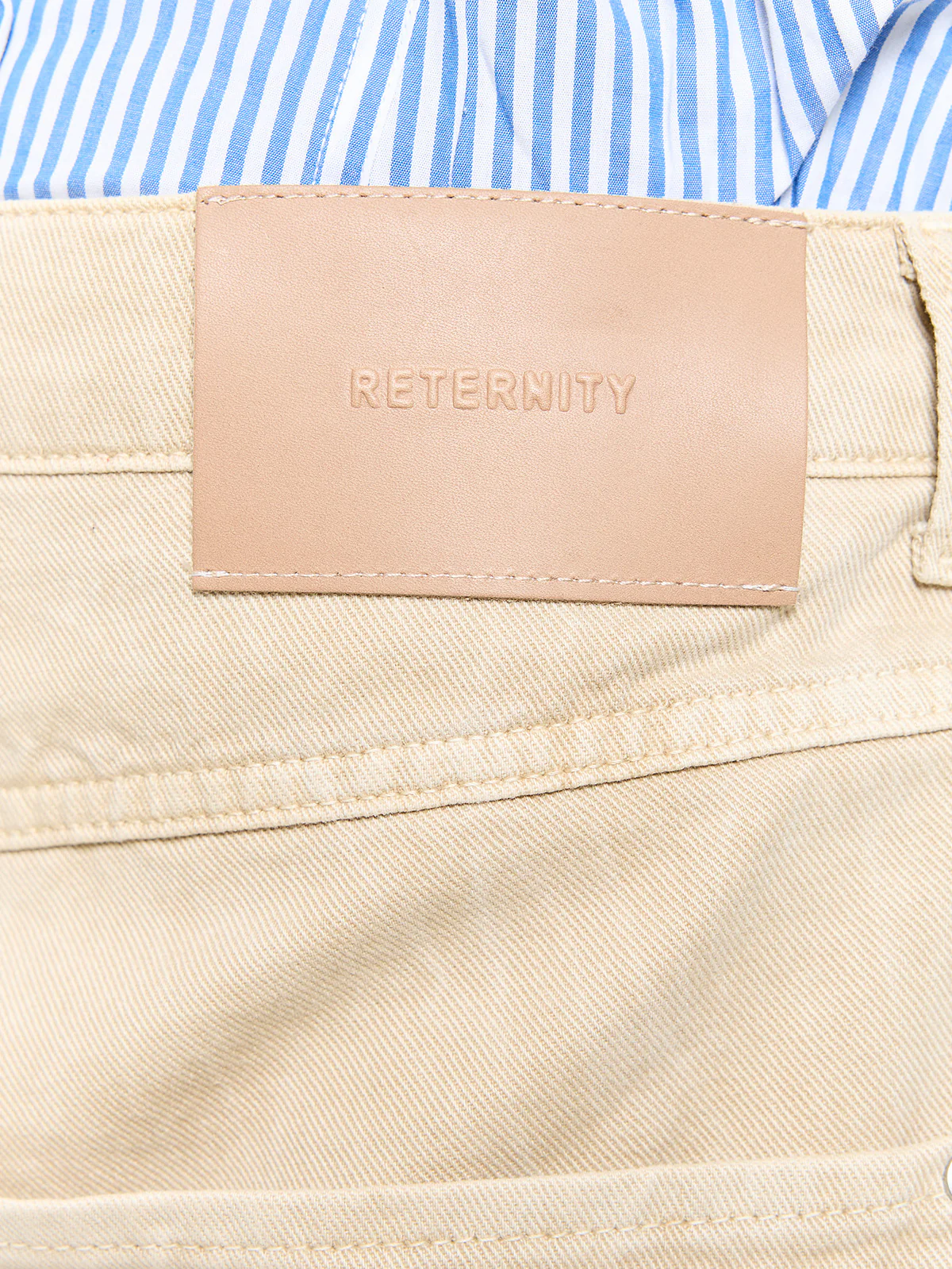 WRINKLED CANVAS PANTS - SAND - Image 7