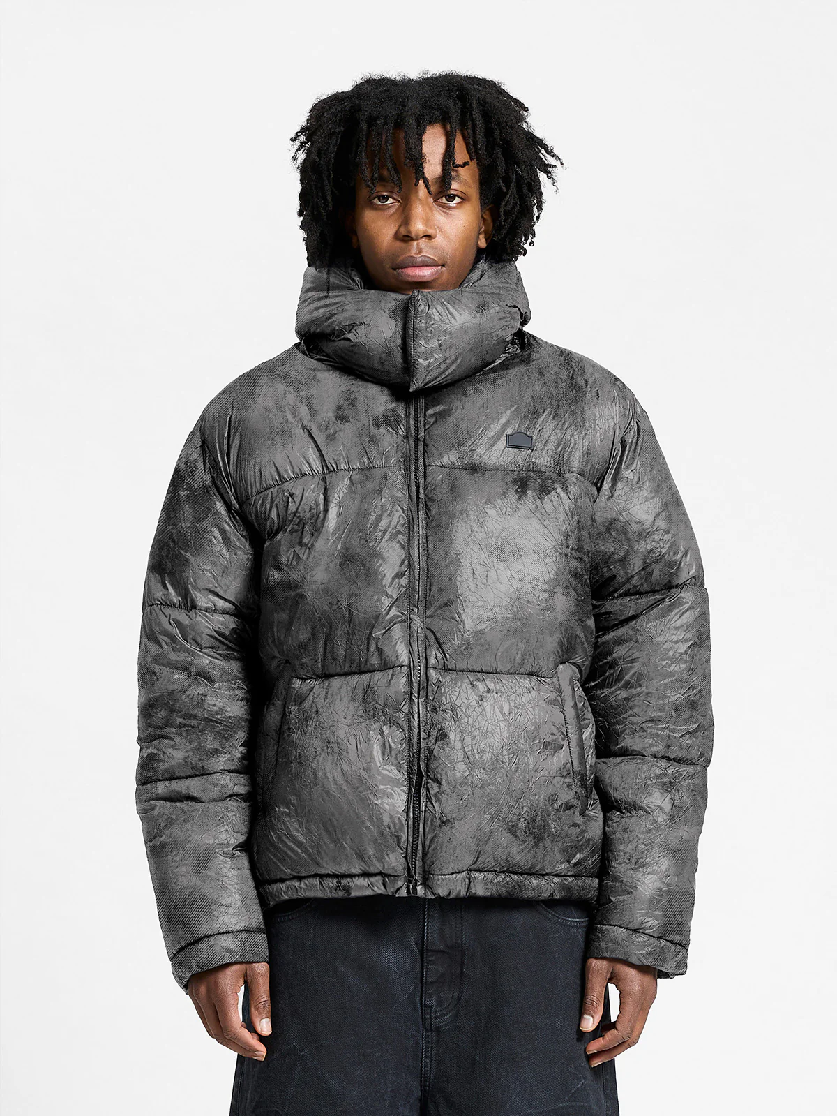 WRINKLED PUFFER JACKET - DÉLIRIA BLACK - Image 3