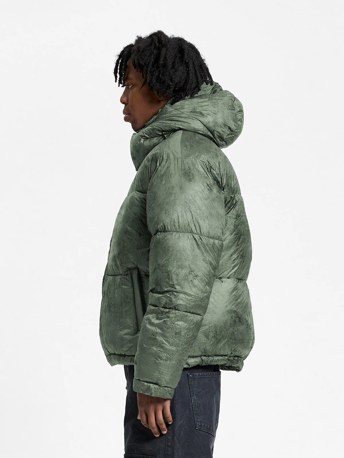 WRINKLED PUFFER JACKET -  DÉLIRIA GREEN - Image 4