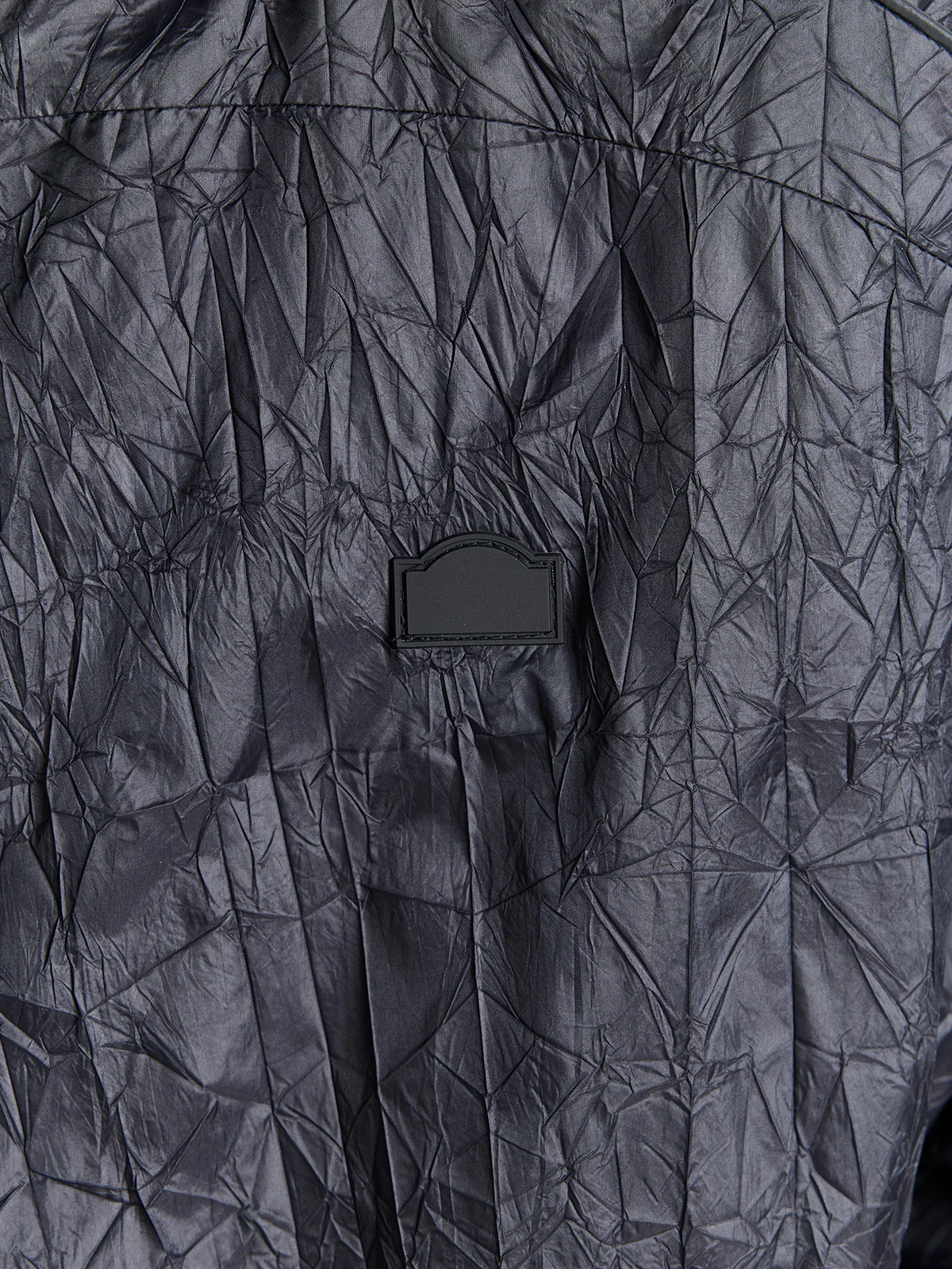 WRINKLED RAIN JACKET - BLACK - Image 9