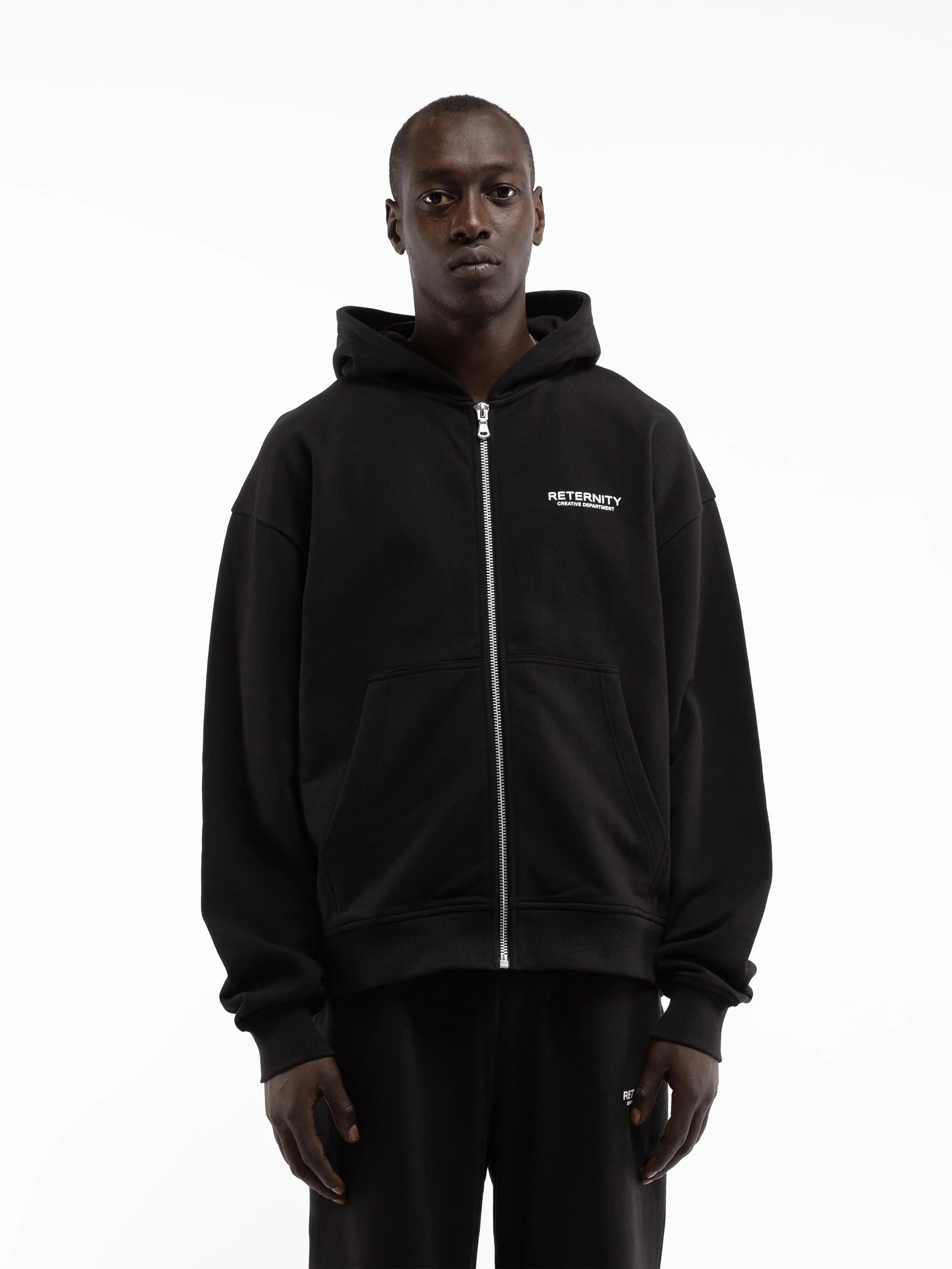 CREATIVE DEPT ZIP-HOODIE - BLACK - Image 3