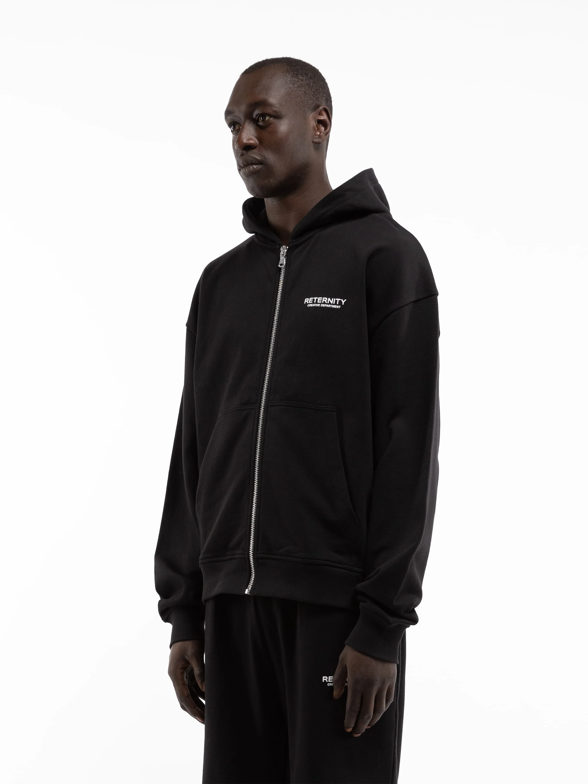 CREATIVE DEPT ZIP-HOODIE - BLACK - Image 4